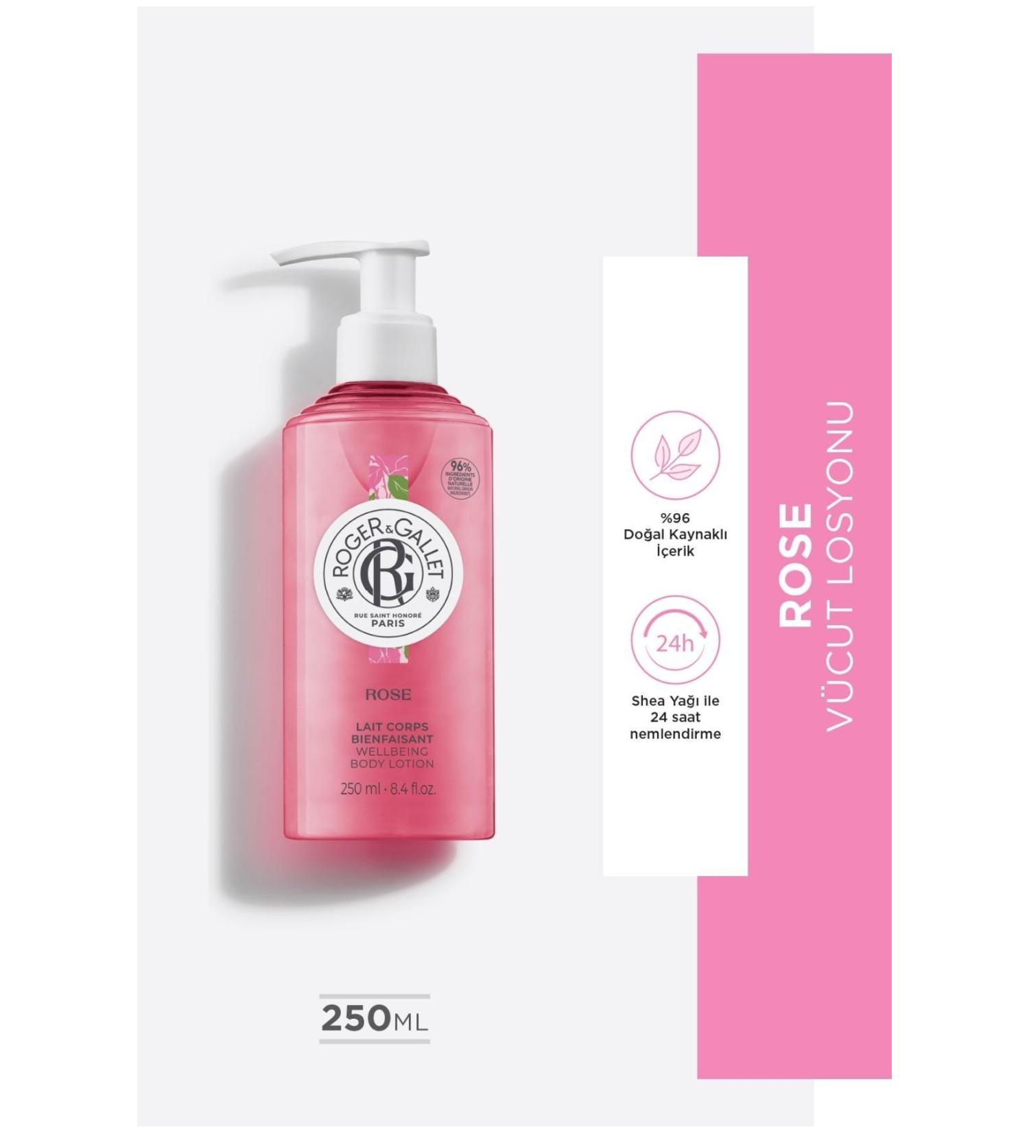 Roger&Gallet Rose Moisturizing Body Lotion with Shea Butter and Rose Essence 250ml