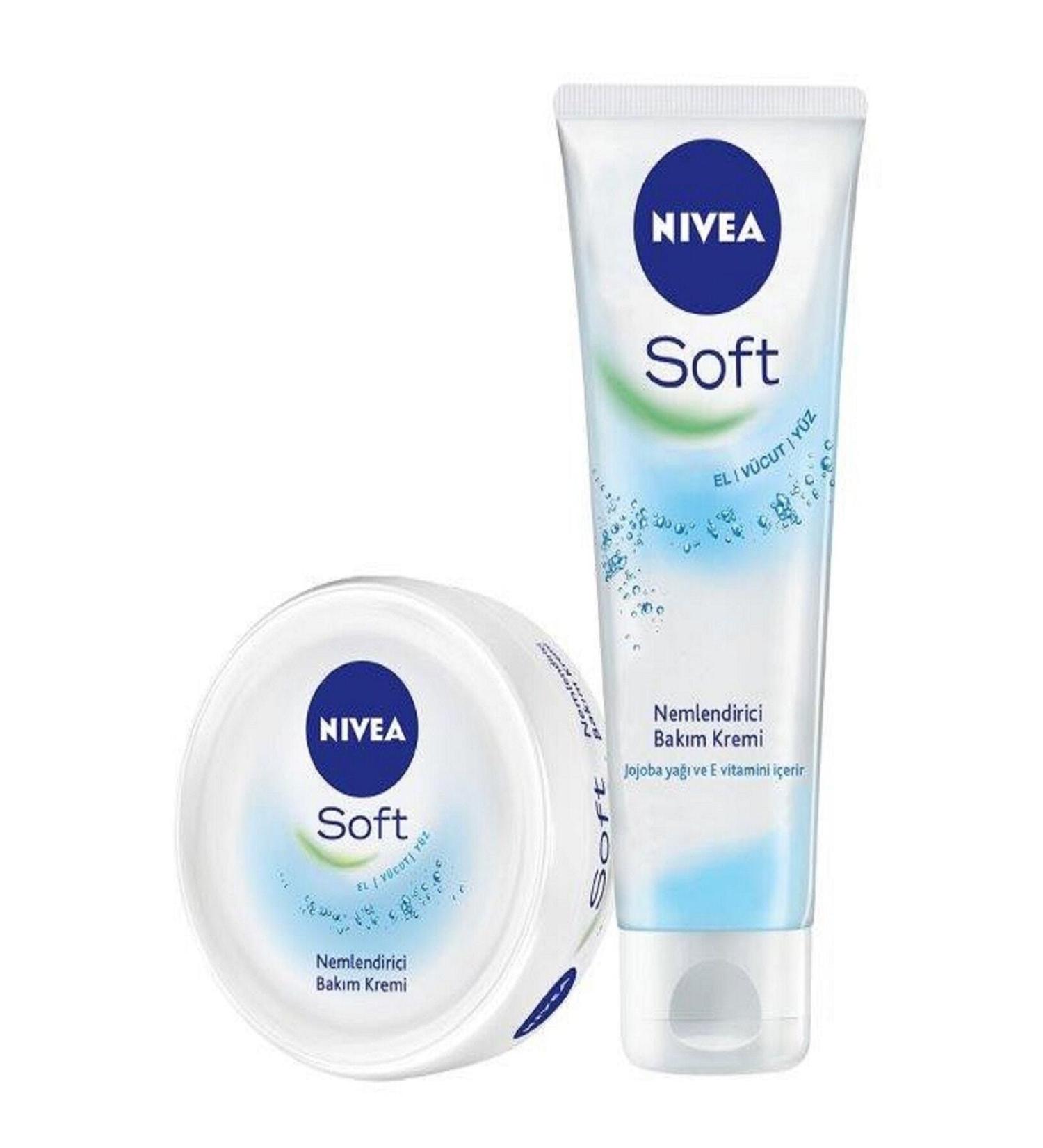 NIVEA Soft Moisturizing Care Cream 100 Ml + Soft Moisturizing Care Cream 75 Ml