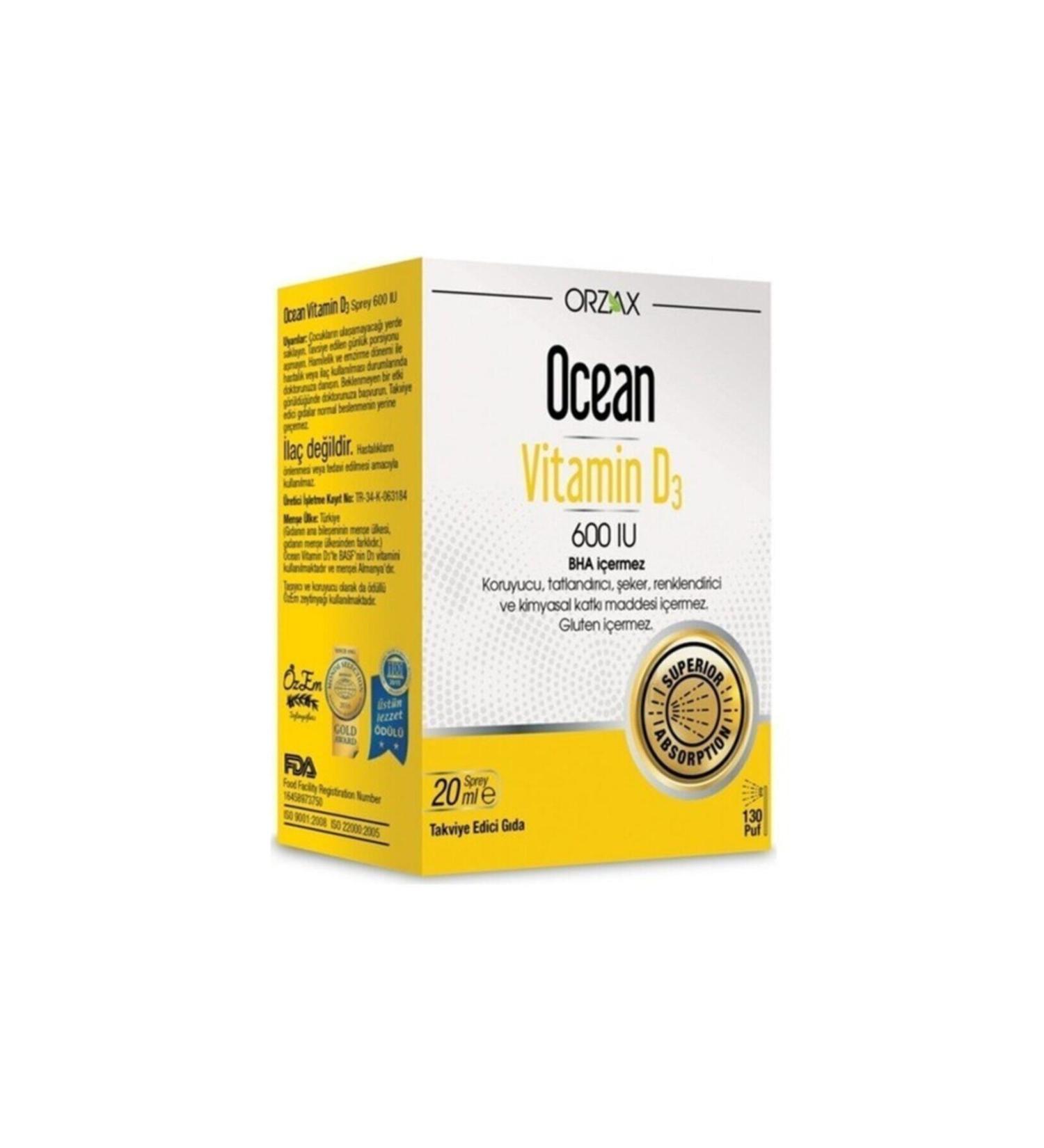 Ocean Ocean Vitamin D3 600 Iu (20 ml)