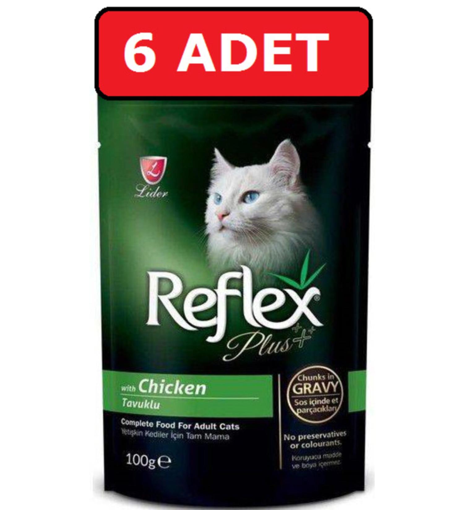 Reflex Chicken Gravy Sauce Pounch Adult Cat Canned Food 6 Pieces X 100 Gr Wet Food