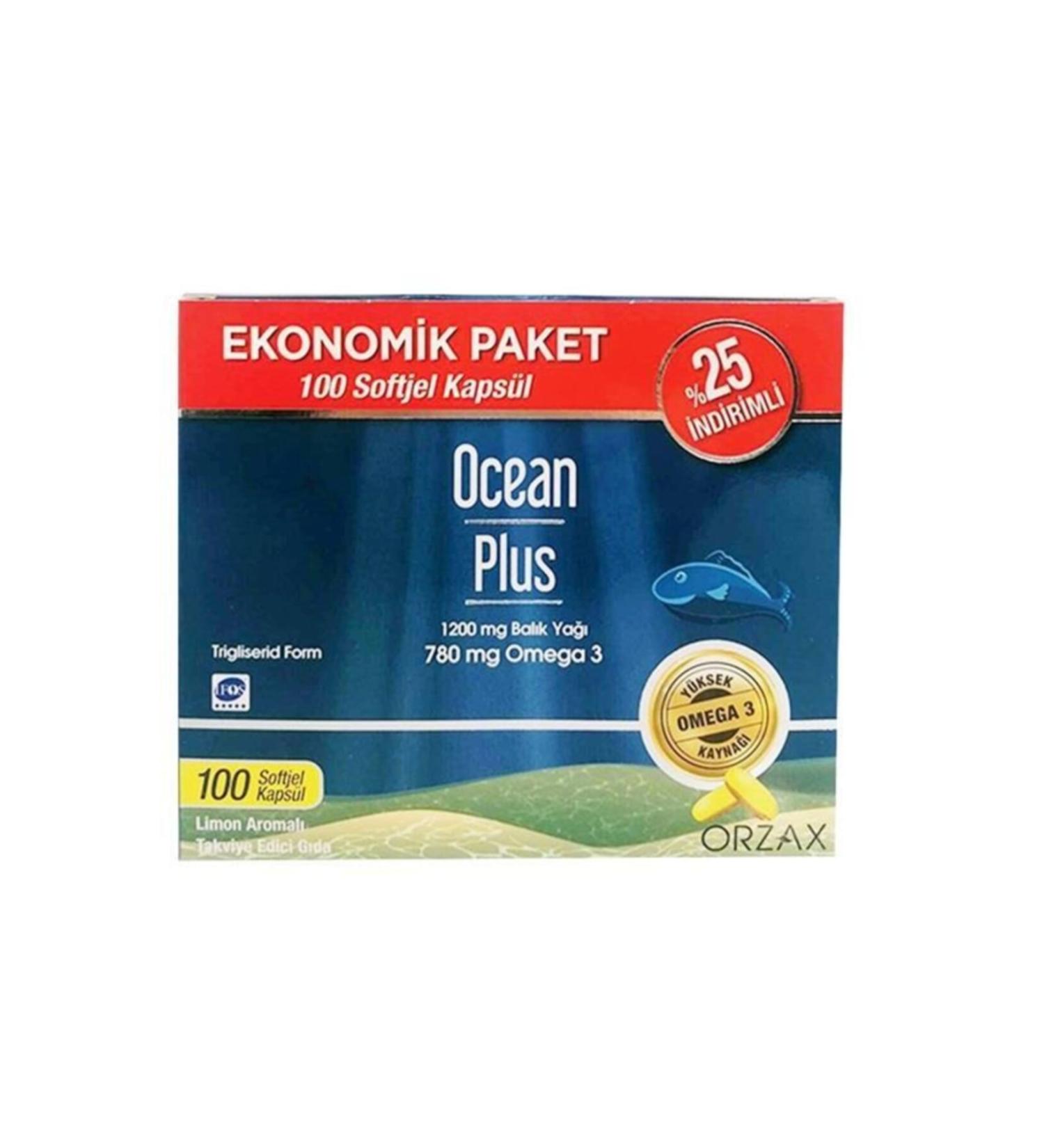 Ocean Fish Oil 100 Softgel Capsules 1200 mg