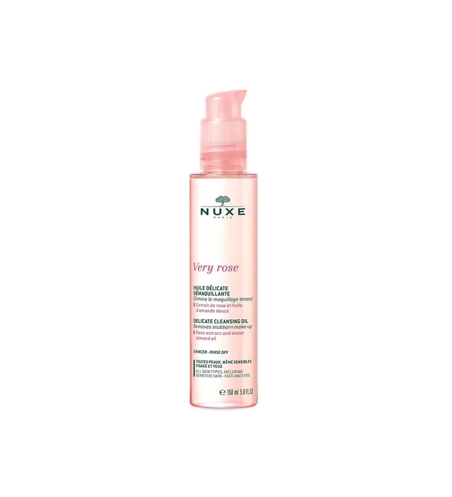 Nuxe Very Rose Delicate Softening Purifying Makeup Remover Oil with Rose Essence 150ml