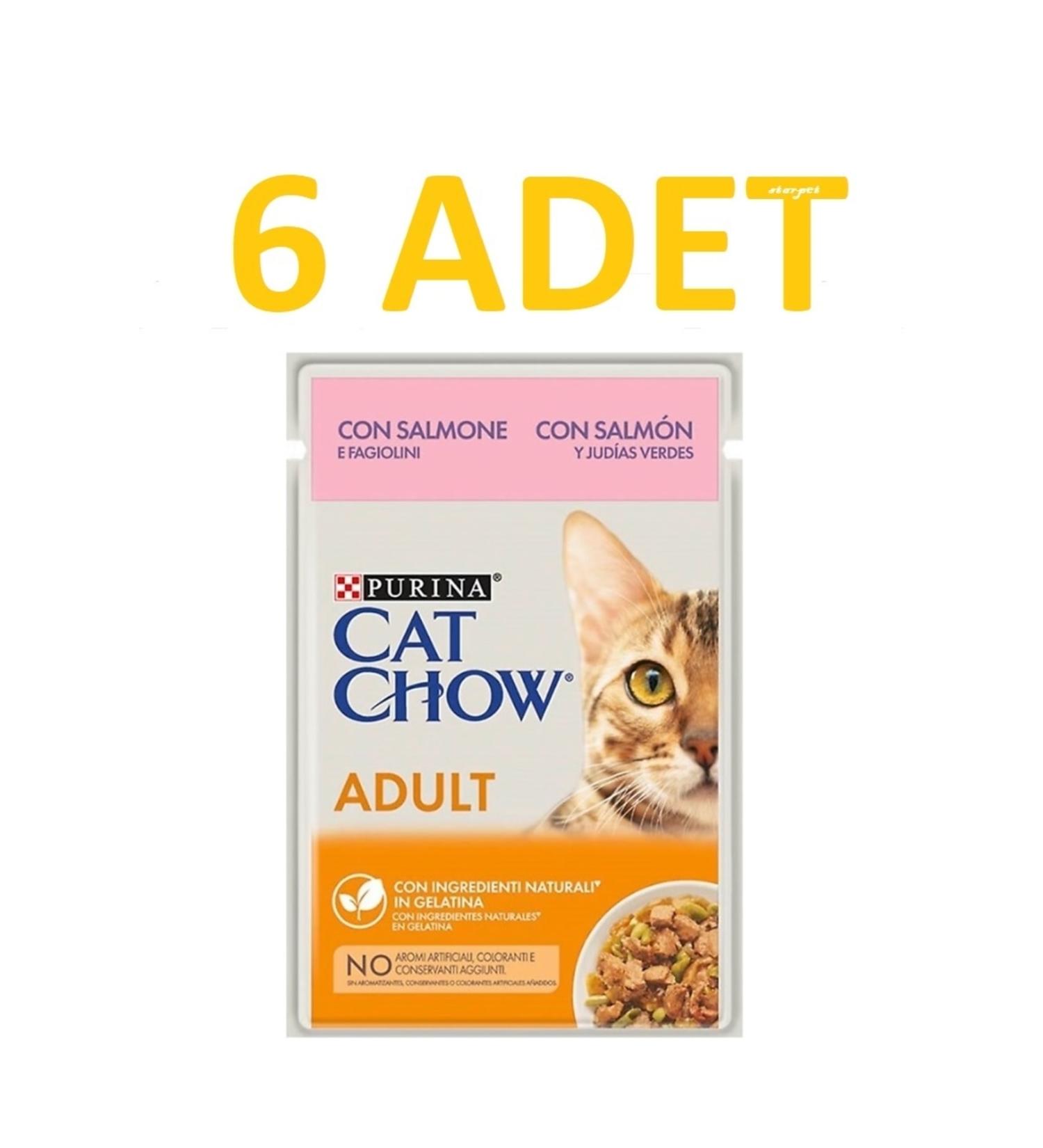 Cat Chow Canned Cat Food with Salmon 85 Gr X 6 Pieces