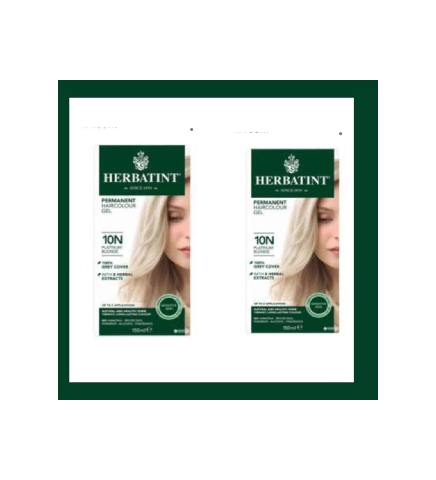 Herbatint Permanent Herbal Hair Dye No.10n Platinum Yellow x2 Li