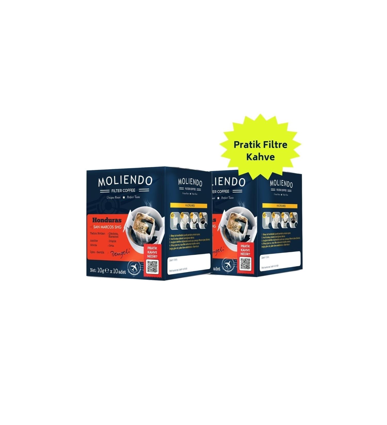 Moliendo Honduras San Marcos Shg Practical Filter Coffee Advantage Package 2 X 10 Total 20 Pieces - Buy Online on GoSupps.com