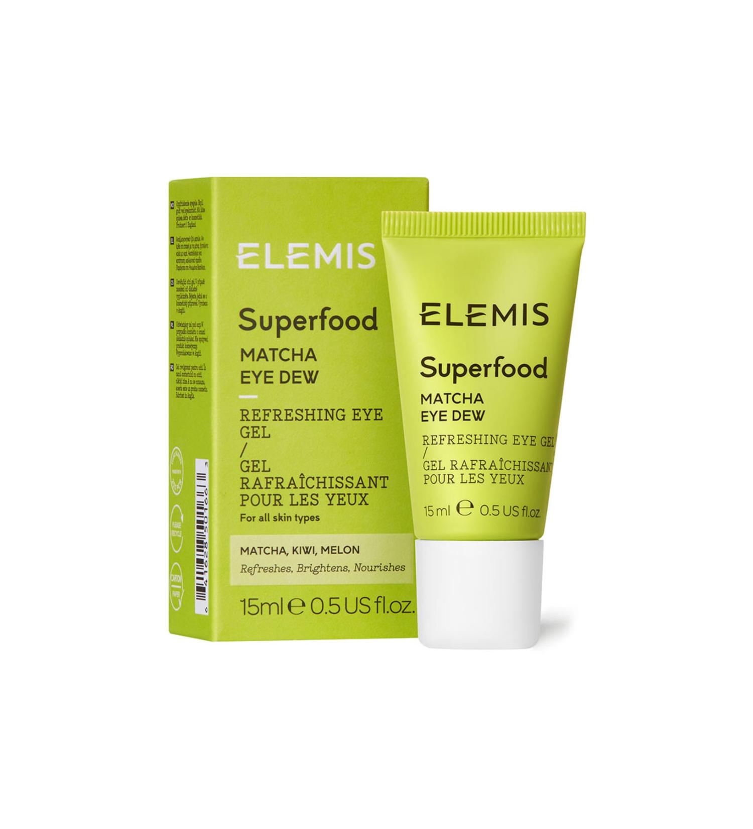 Elemis Superfood Matcha Eye Dew Brightening Renewing Gel Eye Cream 15ml
