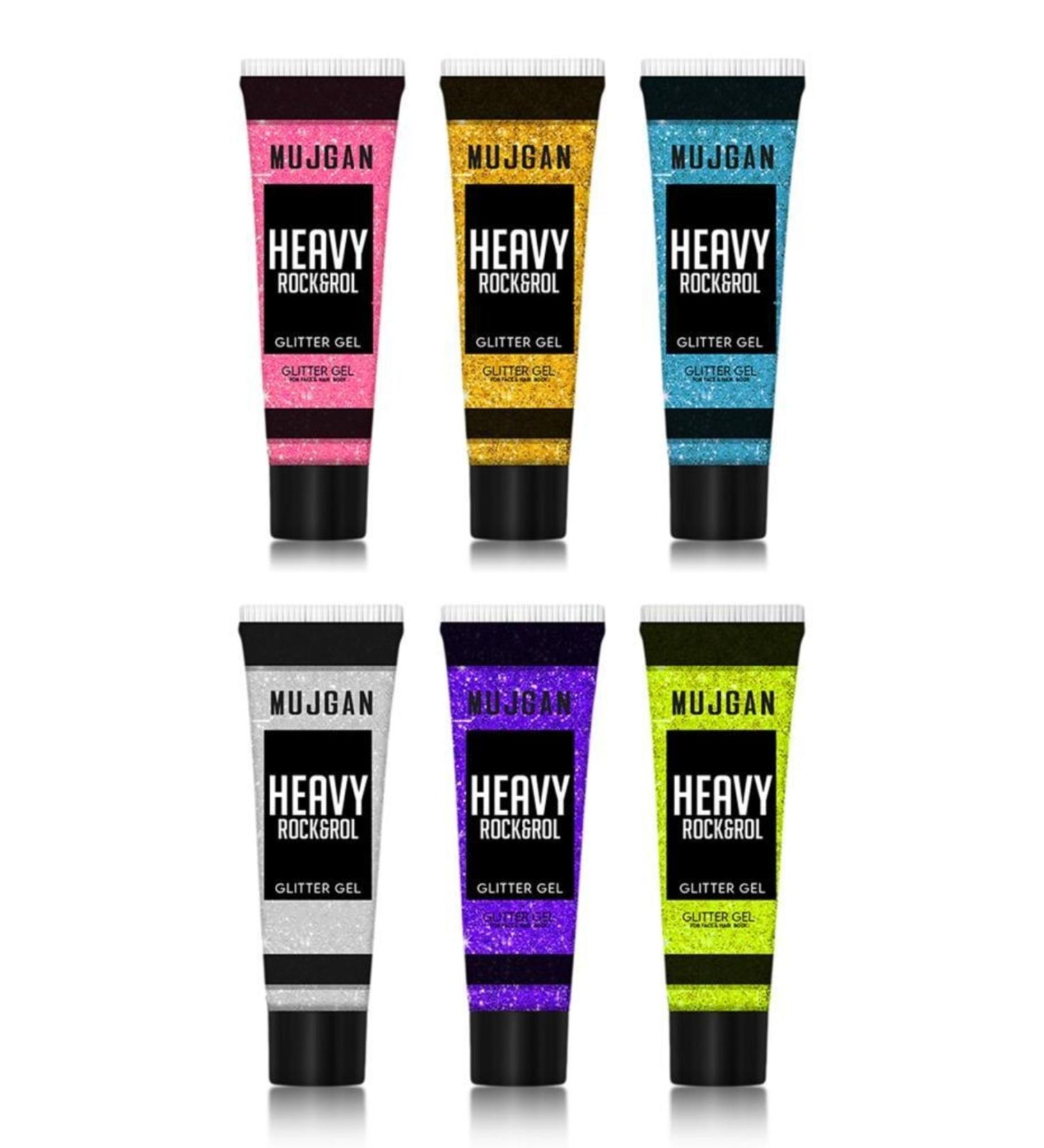 MUJGAN Heavy Rock Roll 6 Piece Glitter Set - Buy Online on GoSupps.com