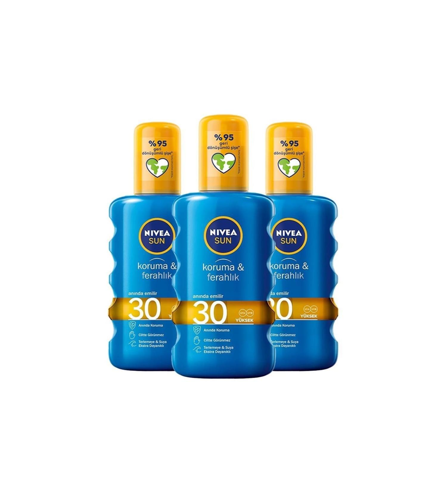 NIVEA Sun Sun Spray 200 Ml Protection & Freshness 30 Gfk X 3