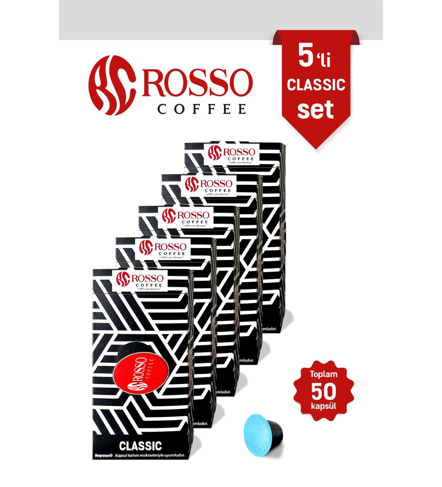 Classic Capsule Coffee Set of 5 10 Pack - Compatible with Nespresso Machines