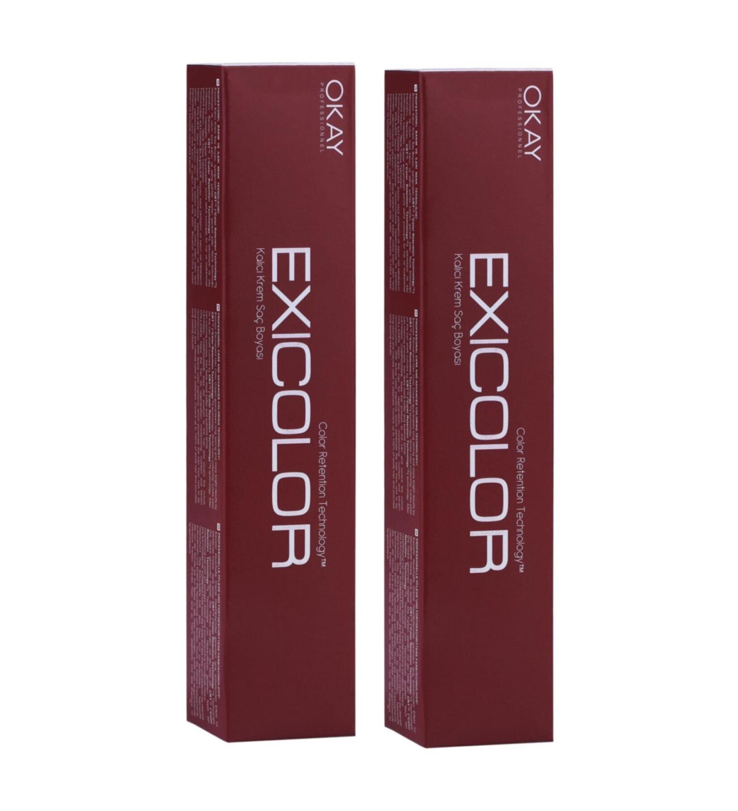 Exicolor 3.4 Dark Chestnut 60 ml 2-Pack Hair Dye