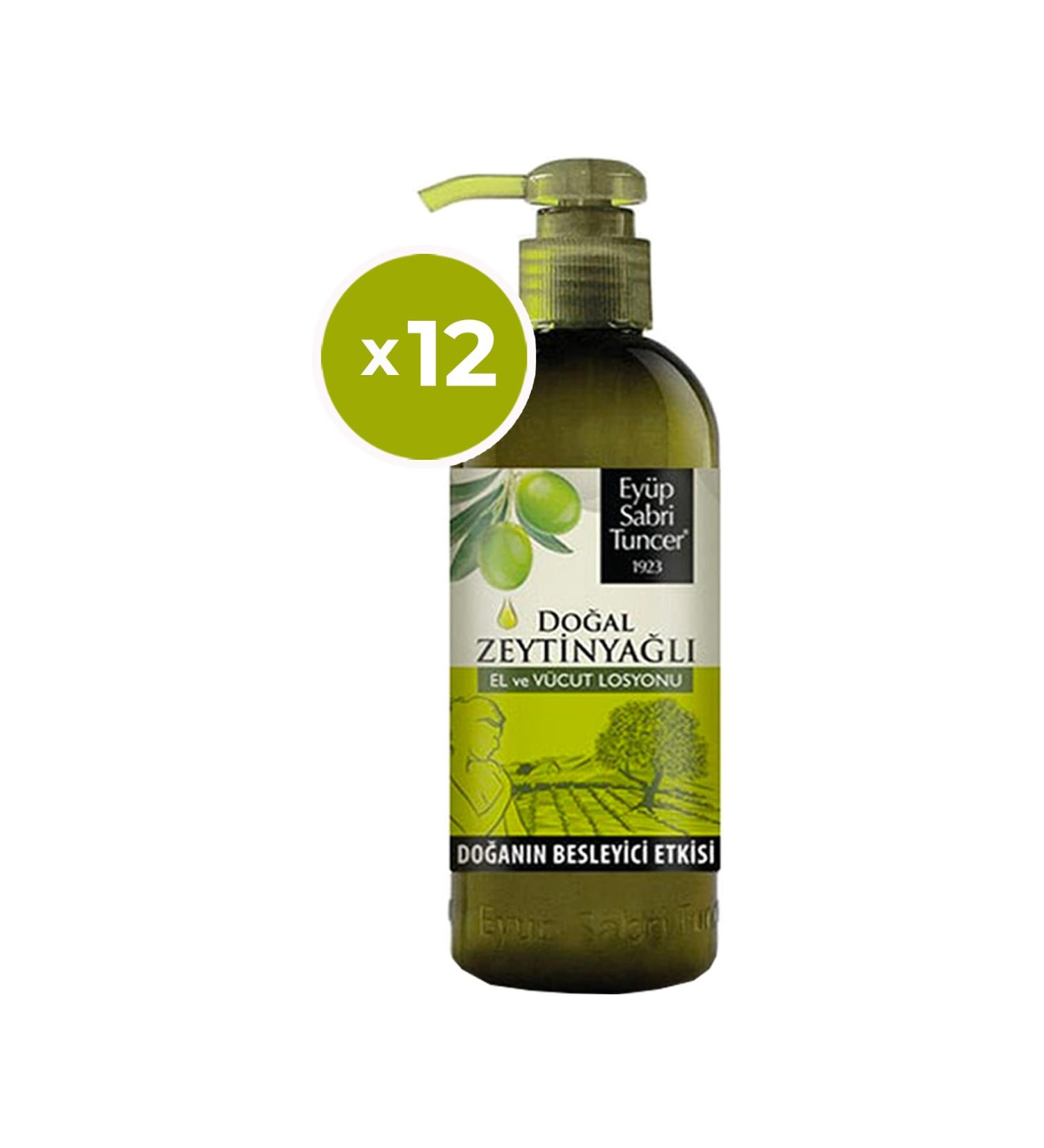 Ey p Sabri Tuncer Natural Olive Oil Hand and Body Lotion 250 Ml X 12 Pieces