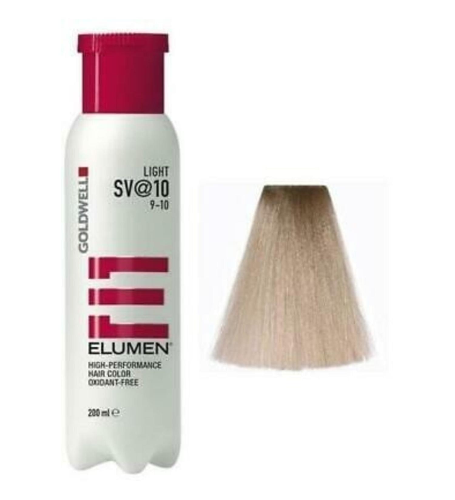 GOLDWELL Elumen Sv 10 Yellow Violet Silver Permanent Hair Dye Ammonia Free 200ml Silver Violet