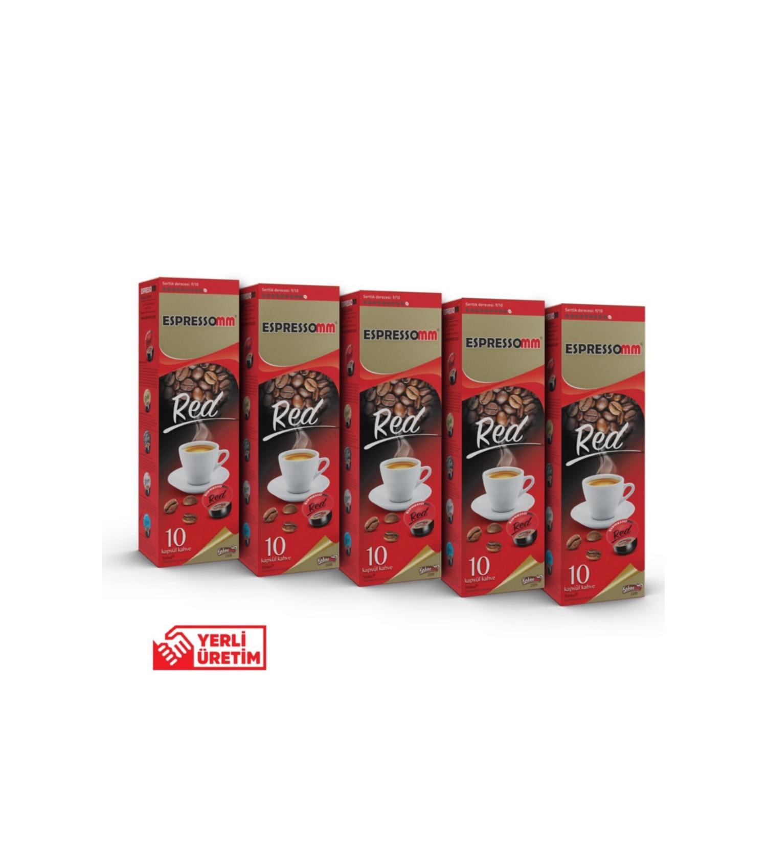 ESPRESSOMM Tchibo Cafissimo Compatible Red Capsule Coffee (50 PCS)
