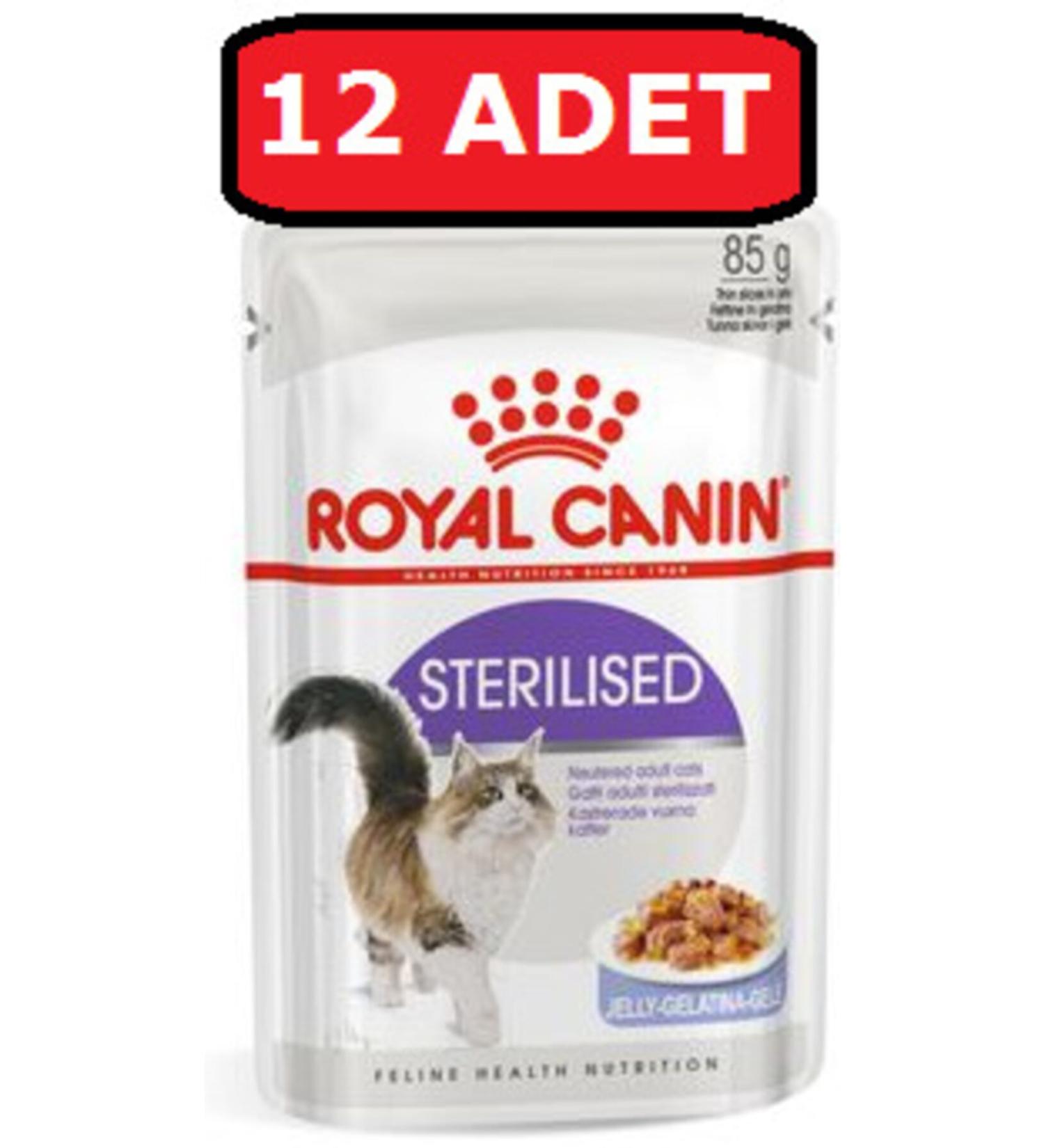 Royal Canin Royal Canin Sterilized Neutered Cat Wet Food 12 Pieces X 85 gr Jelly Pouch Gel