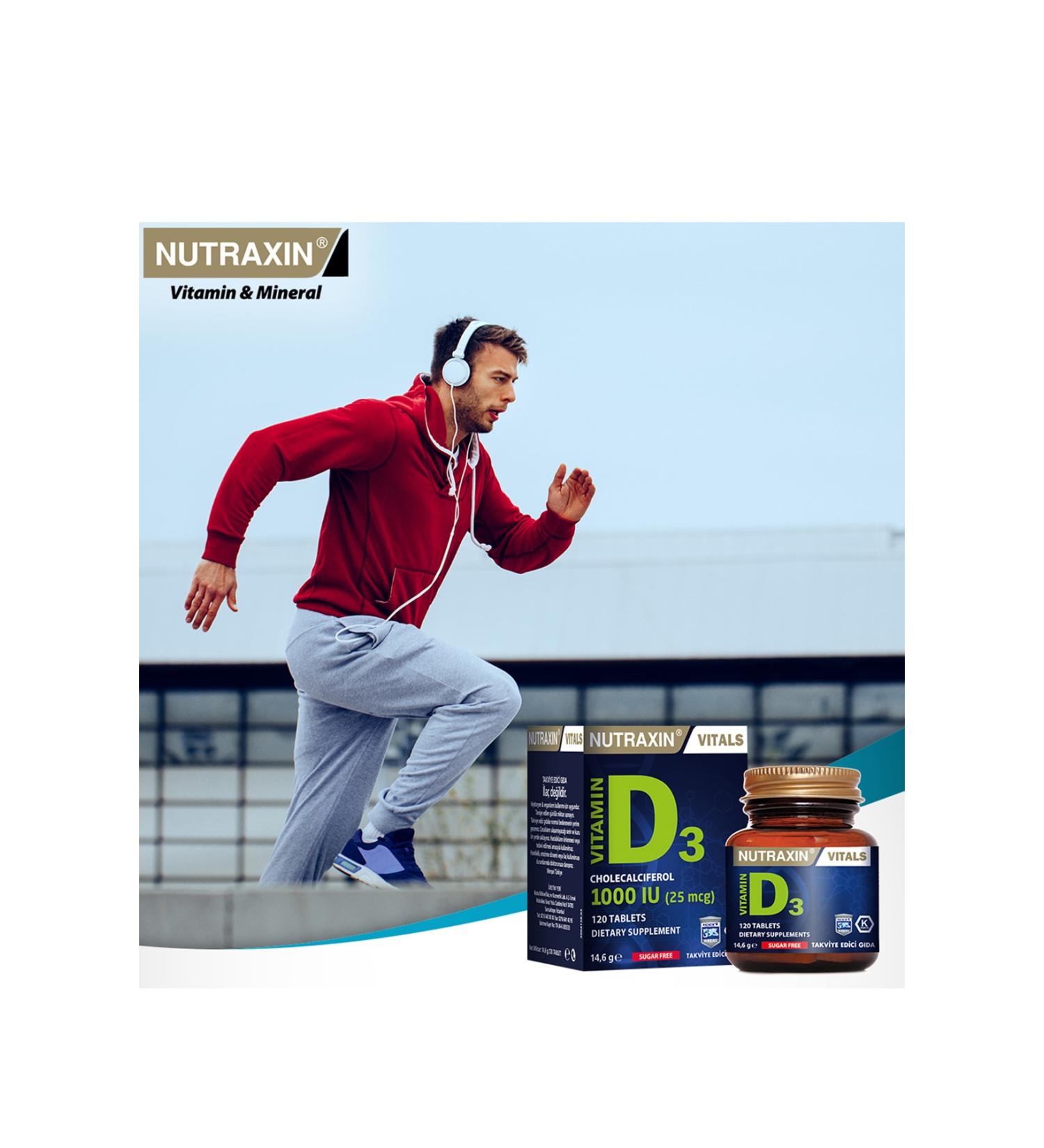 Nutraxin Vitamin D3 1000 Iu 120 Tablets