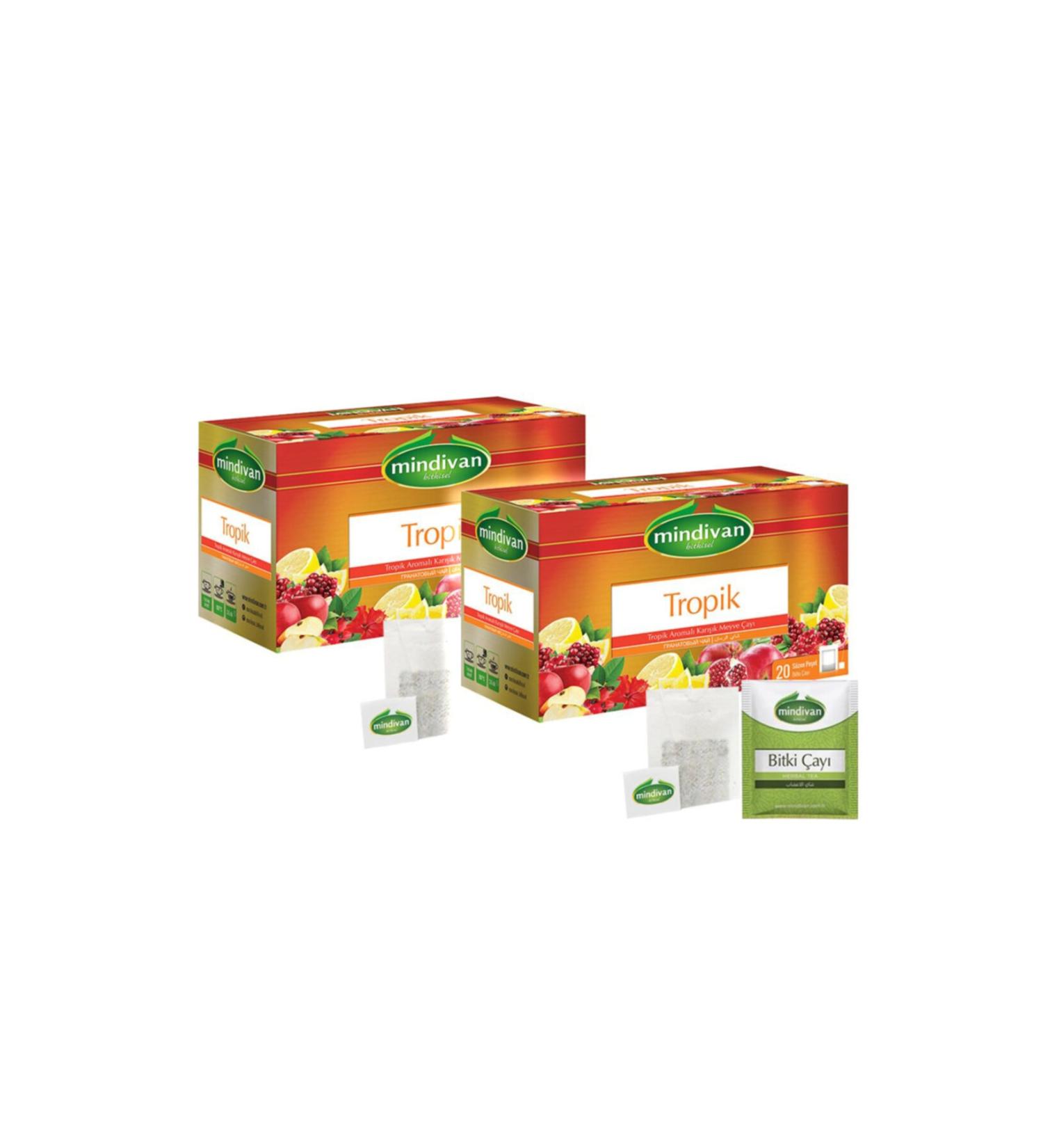 Mindivan Tropical Forest Fruit Tea 20 Herbal Tea x 2 Pieces