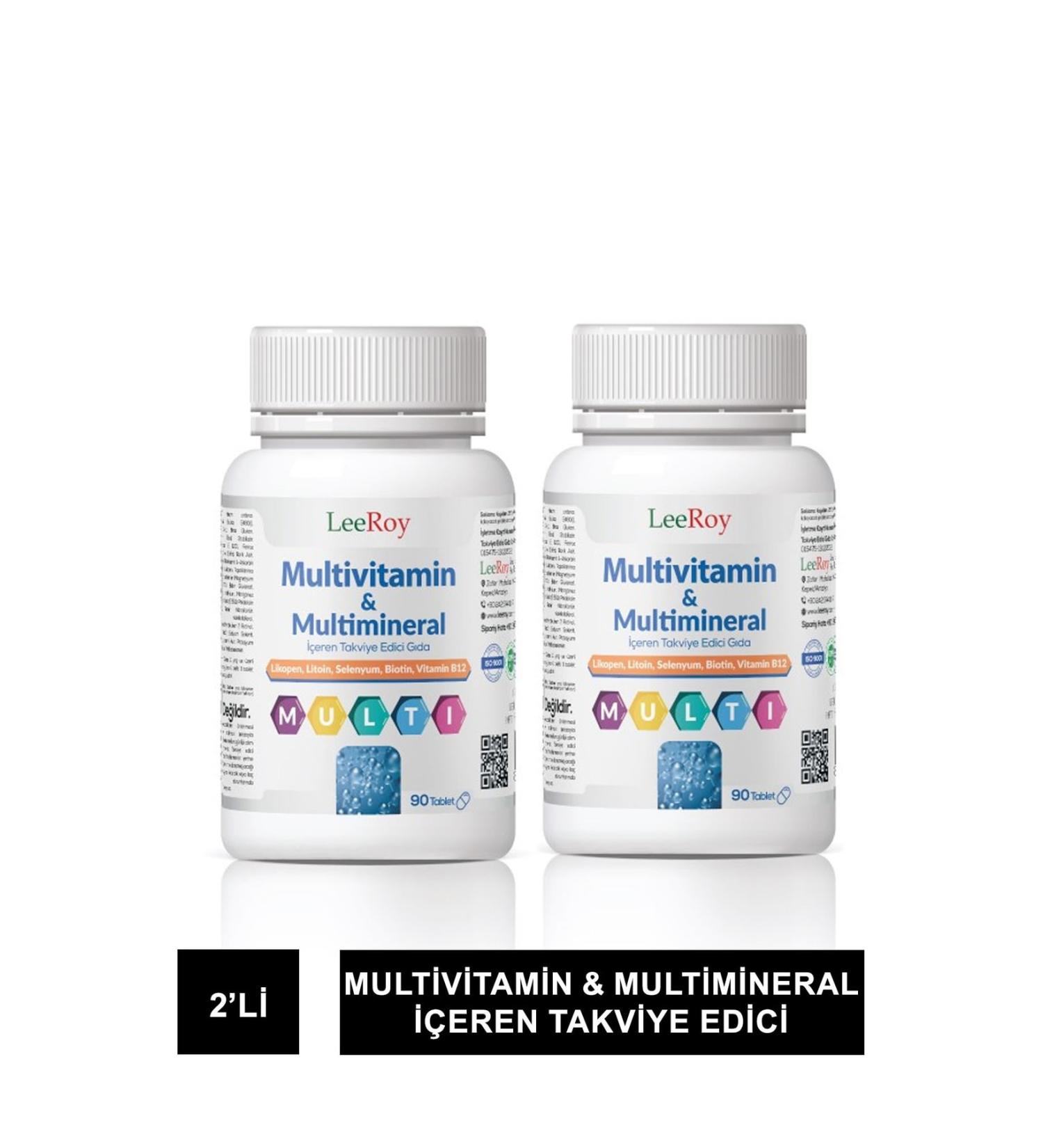 LeeRoy Multivitamin & Multimineral 90 Tablets 2 Pack