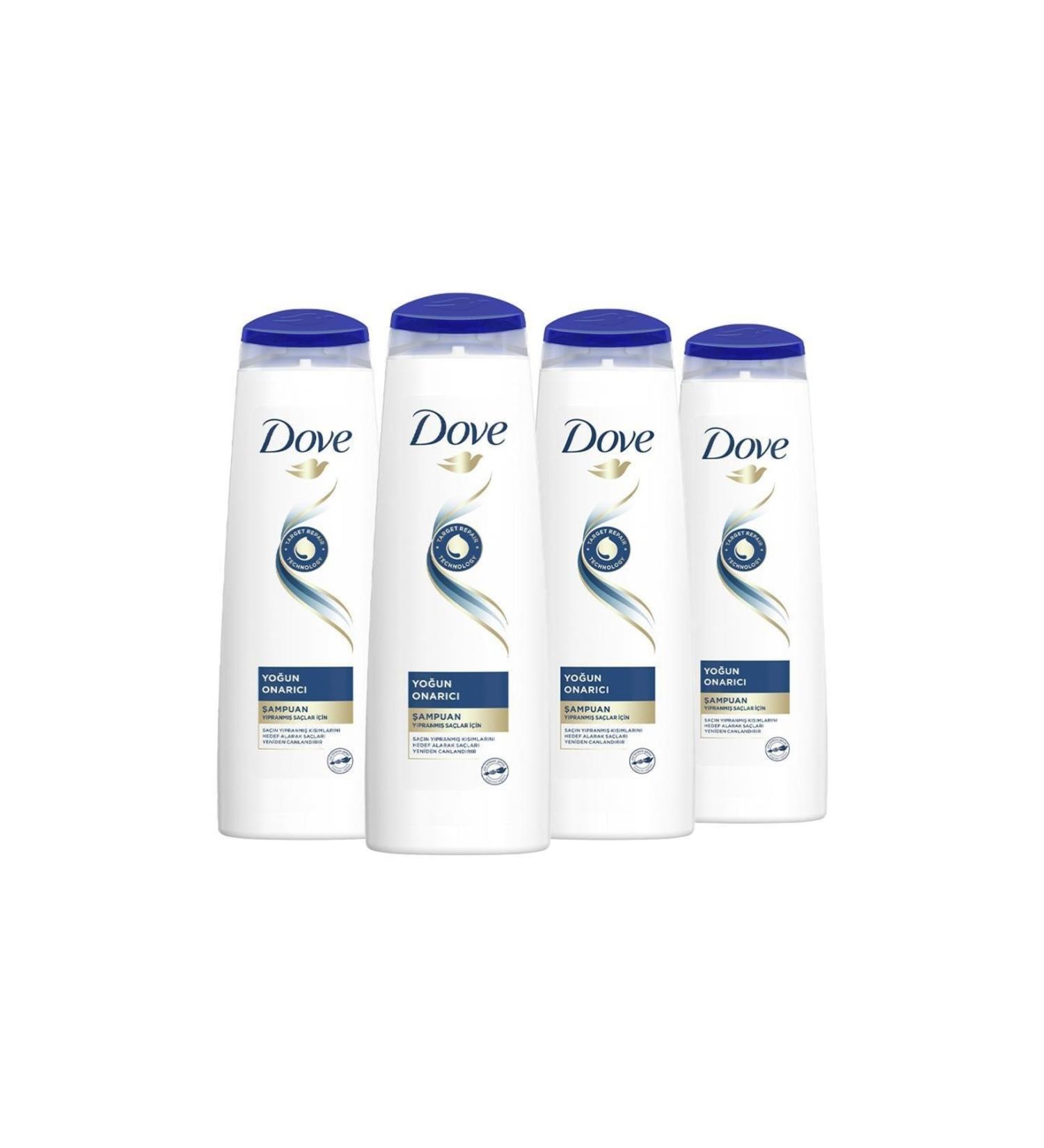 Dove Hair Care Shampoo Intensive Repair Damaged Hair 350 Ml X 4