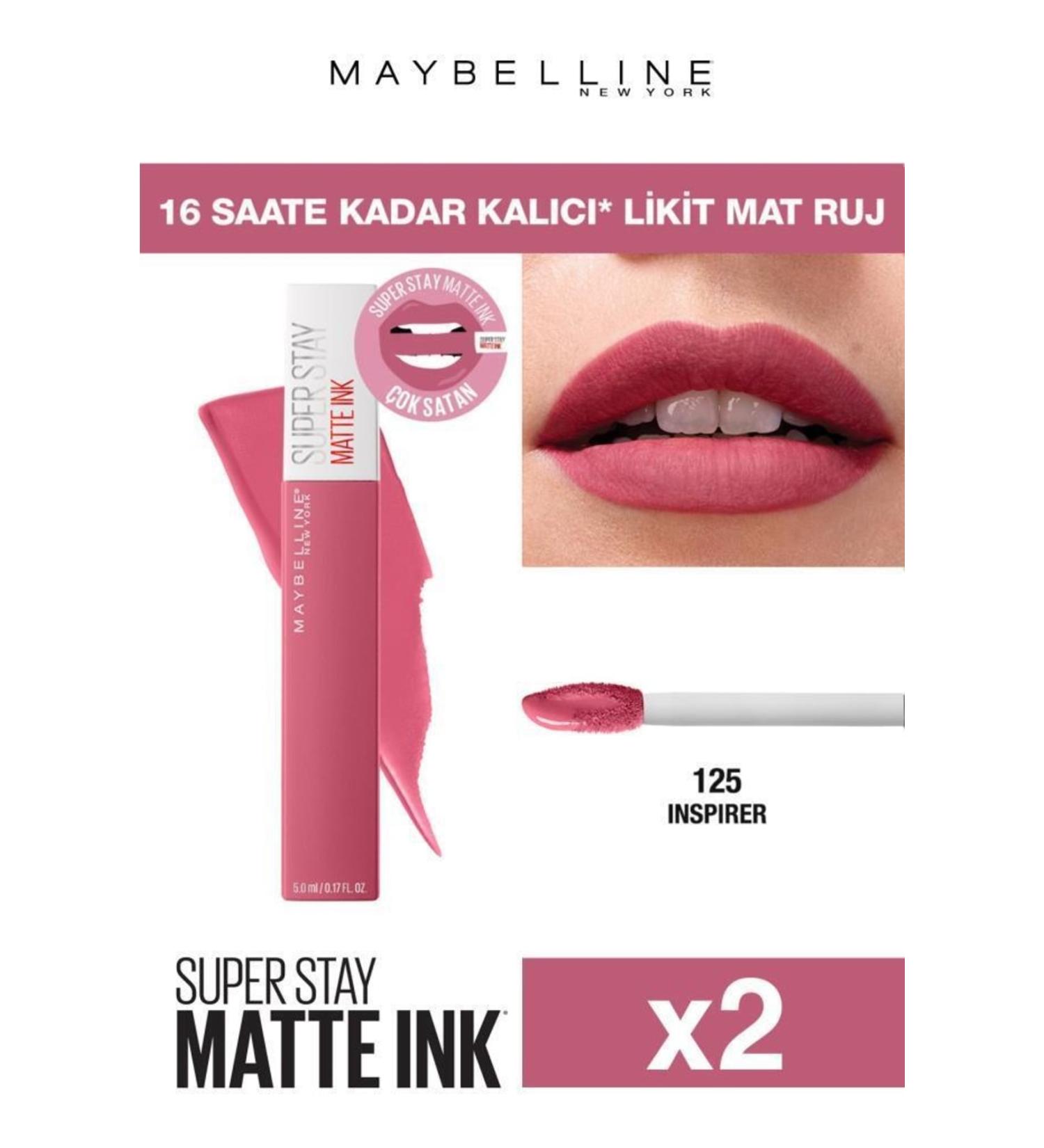 Maybelline New York Maybelline Super Matte Liquid Lipstick That Lasts All Day 125 Inspirer X2 - Buy Online on GoSupps.com