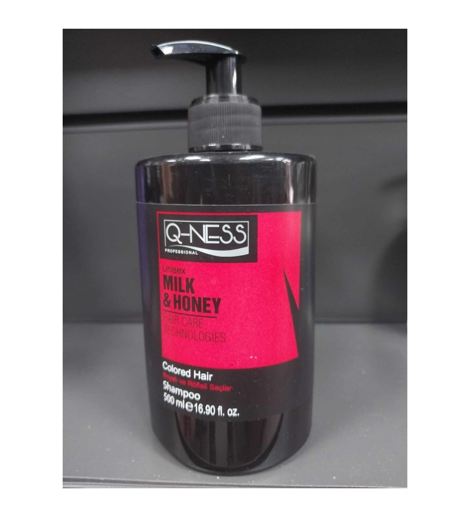 Q-NESS PROFESSIONAL Unisex Milk & Honey Special Shampoo for Dyed and Highlighted Hair 500 ml DKProduct946
