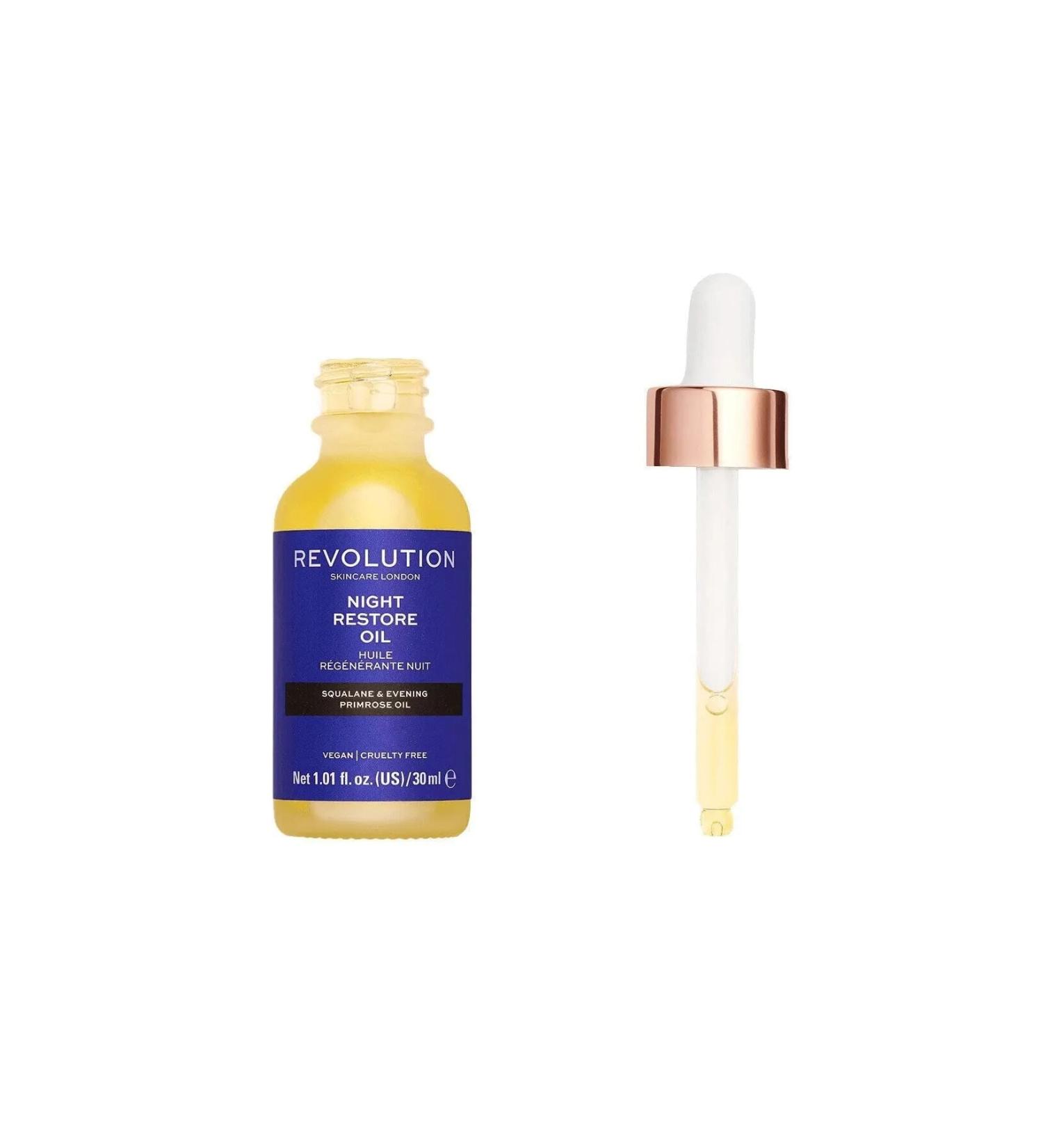 Revolution Night Restore Oil Nourishing Night Squalene Lavender Skin Care Oil 30ml - Buy Online on GoSupps.com
