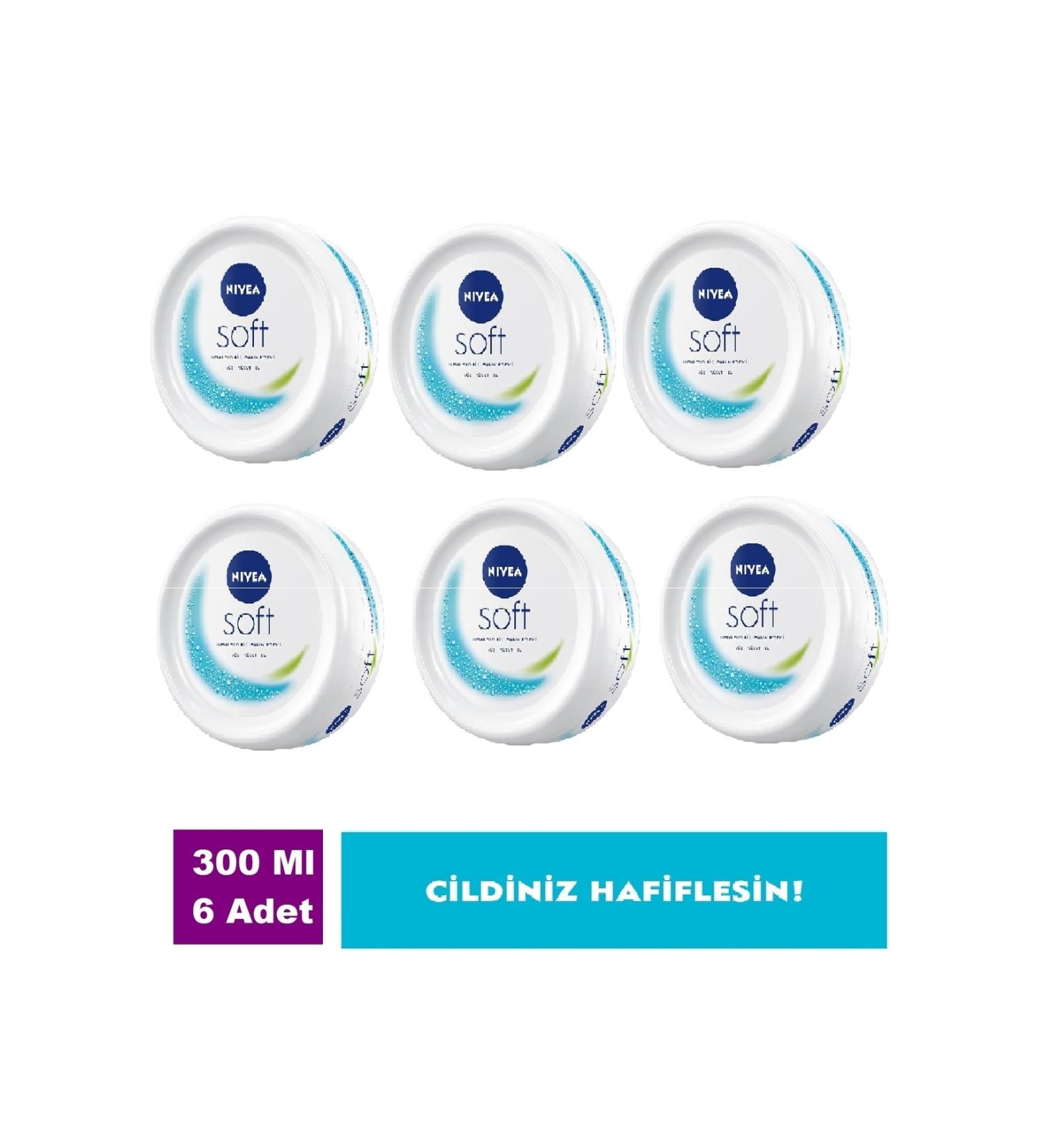 NIVEA Soft Moisturizing Care Cream 300 Ml X 6 Pieces - Buy Online on GoSupps.com