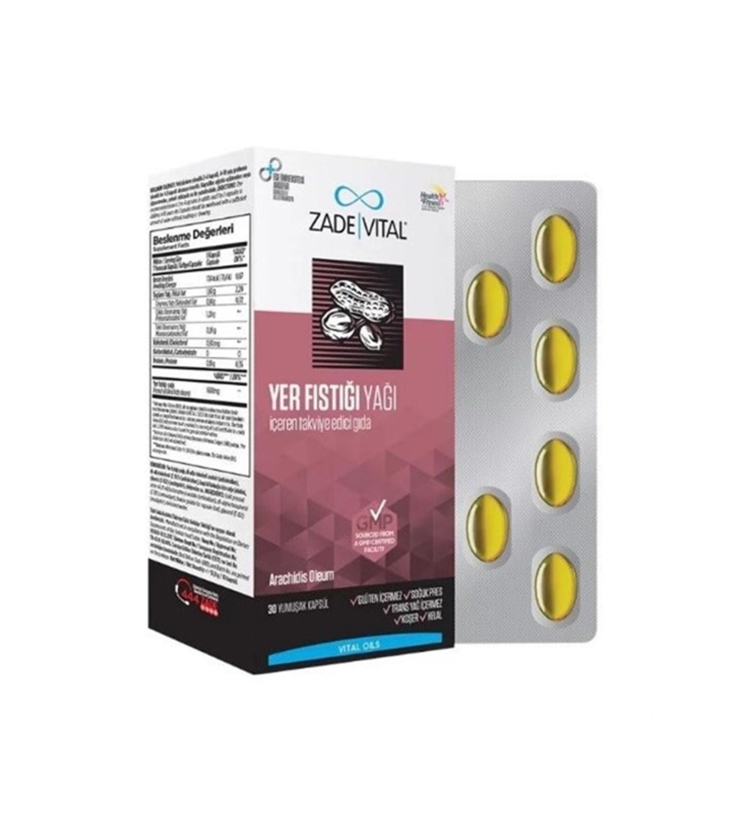 ZADEV TA Zade Vital Peanut Oil Blister 30 Capsules