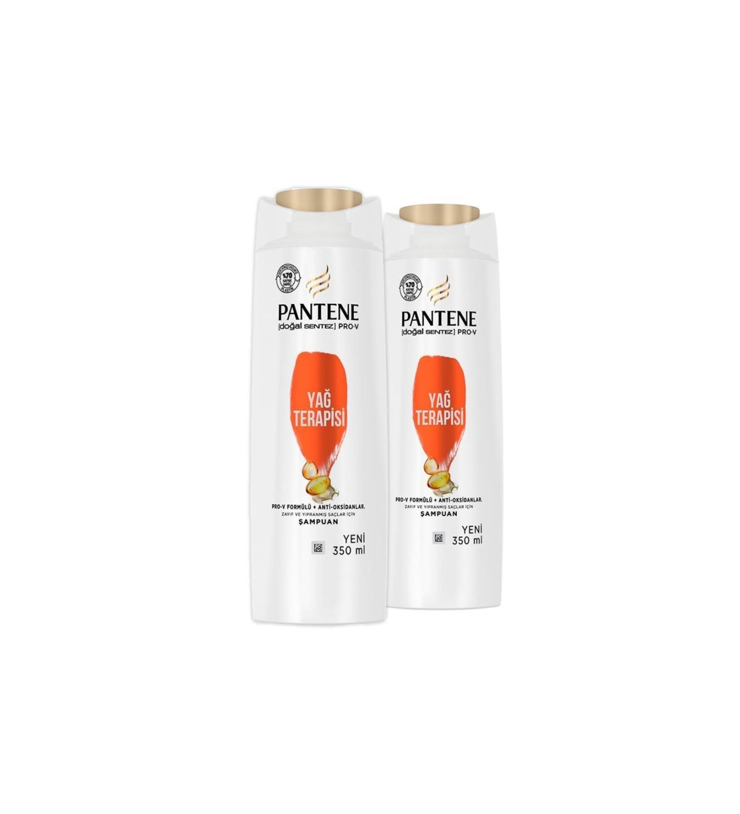 Pantene Shampoo Pro-v Natural Synthesis Oil Therapy 350 Ml X 2
