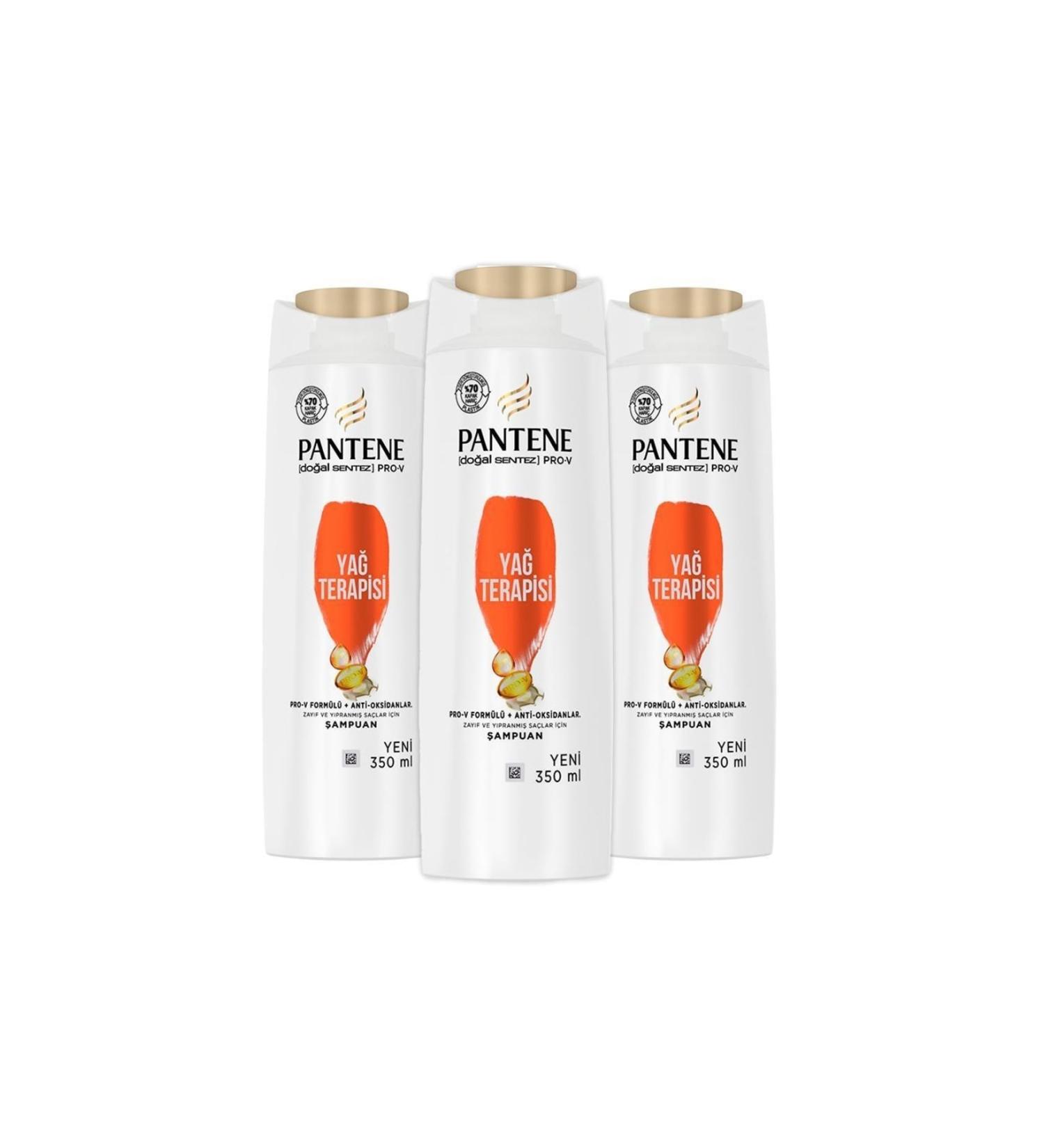 Pantene Shampoo Pro-v Natural Synthesis Oil Therapy 350 Ml X 3