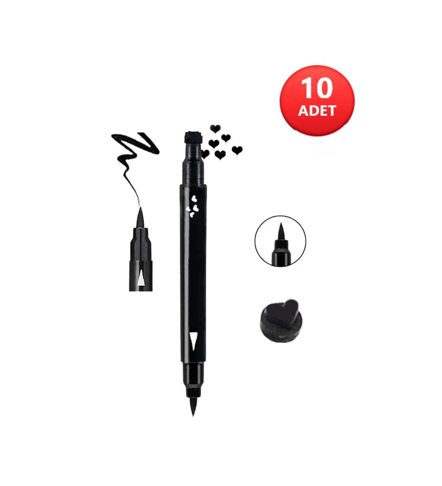 N YENABEAUTY 10 Pieces Double Sided Heart Patterned Pencil Eyeliner Economic Set