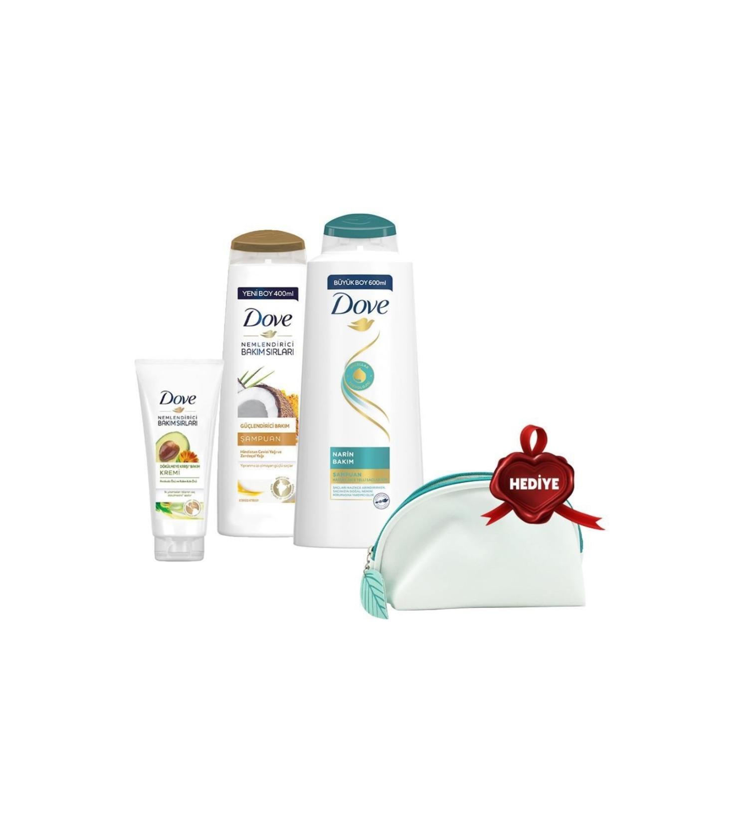 Dove Shampoo 600 Ml 400 Ml and Hair Conditioner Avocado Gift Bag