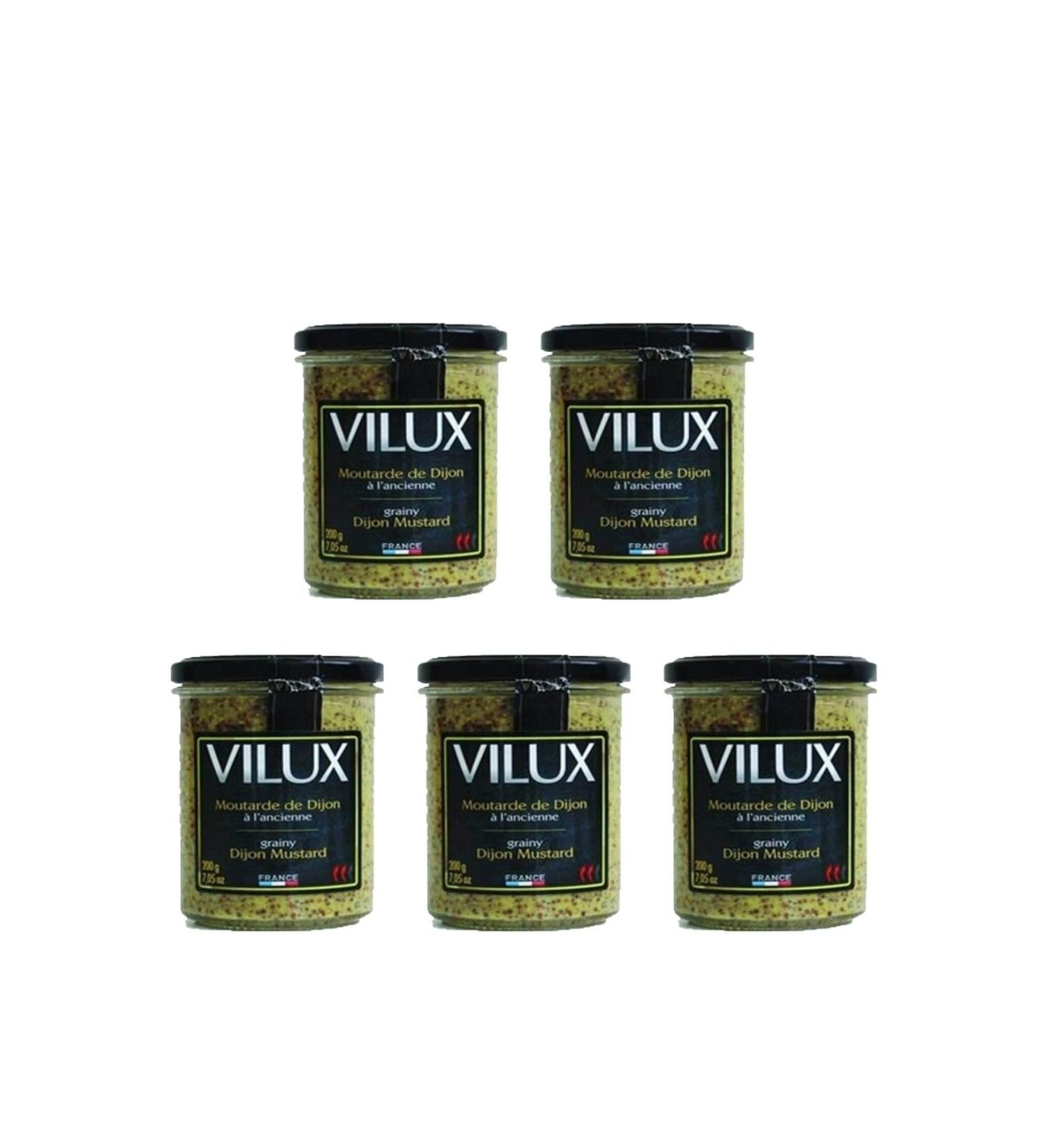Vilux Dijon Grain Mustard 200 Gr 5 Pieces