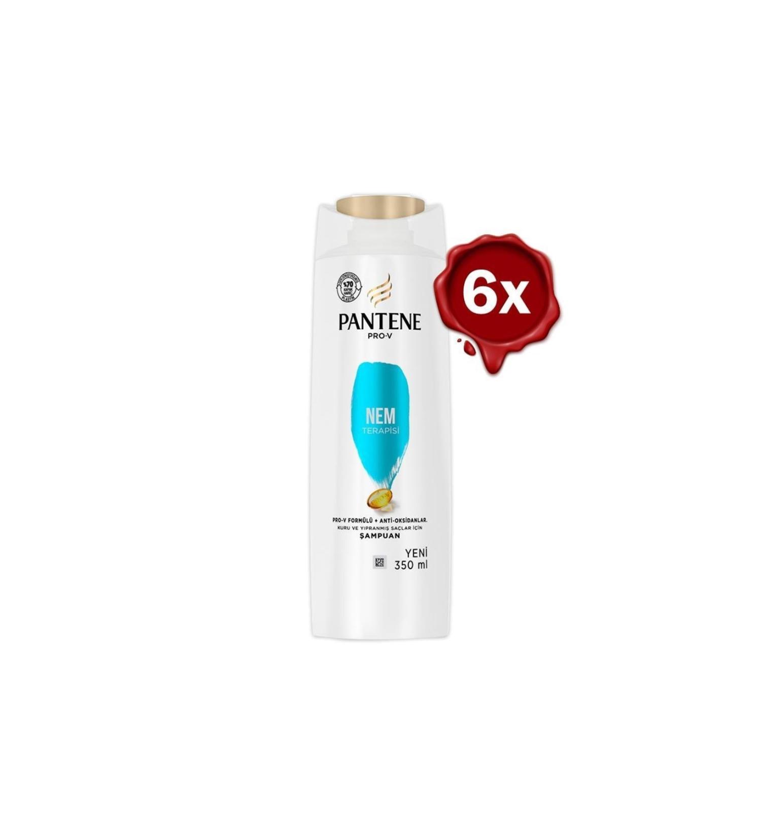 Pantene Shampoo Pro-v Moisture Therapy 350 Ml X 6