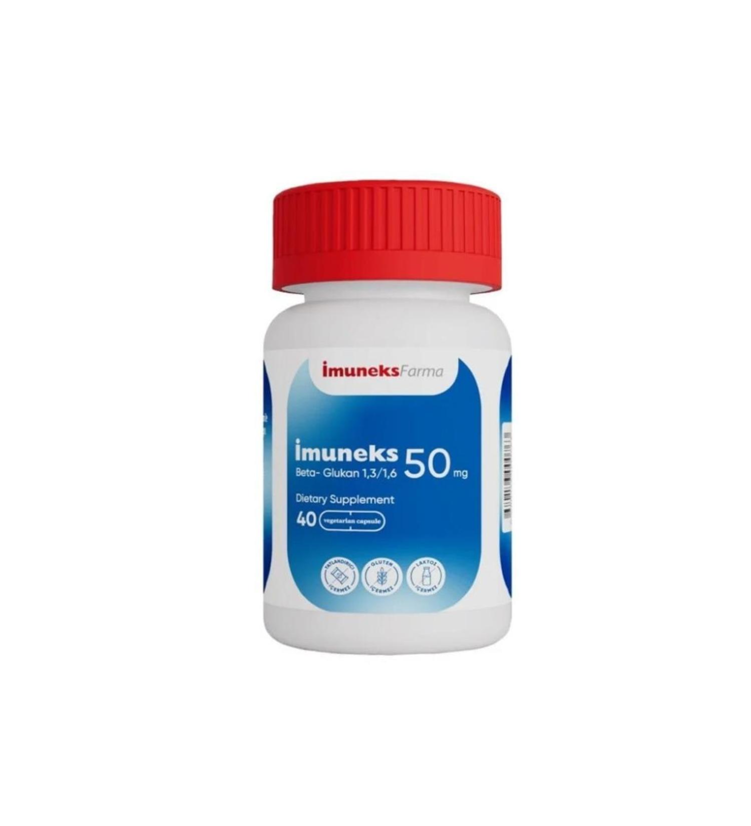 Imuneks Farma Beta-glucan Food Supplement 40 Tablets