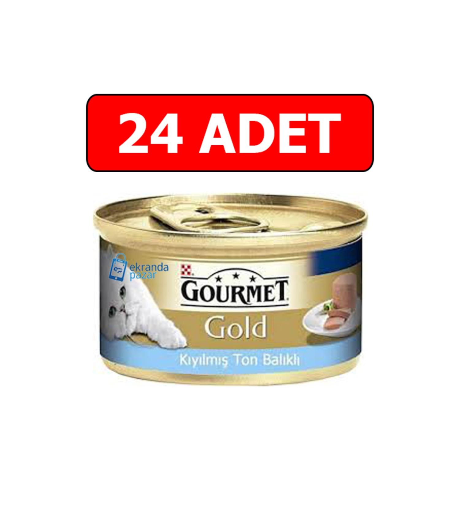 Gourmet Gold Canned Cat Food with Minced Tuna 85 Gr 24 Pieces Cat Wet Food