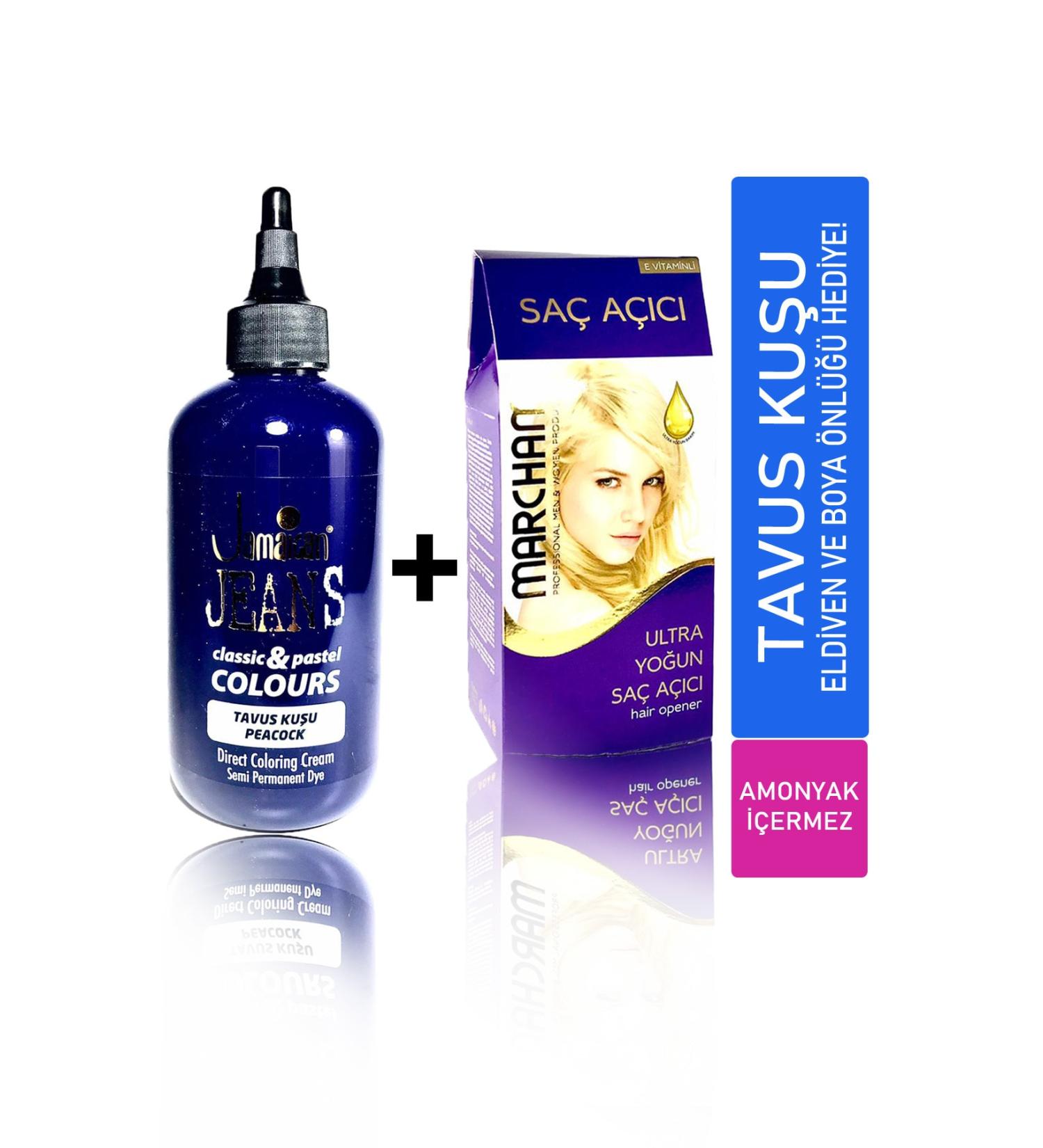 Jamaican Jean's Hair Dye Set for Dark Hair Peacock Blue Depset1039