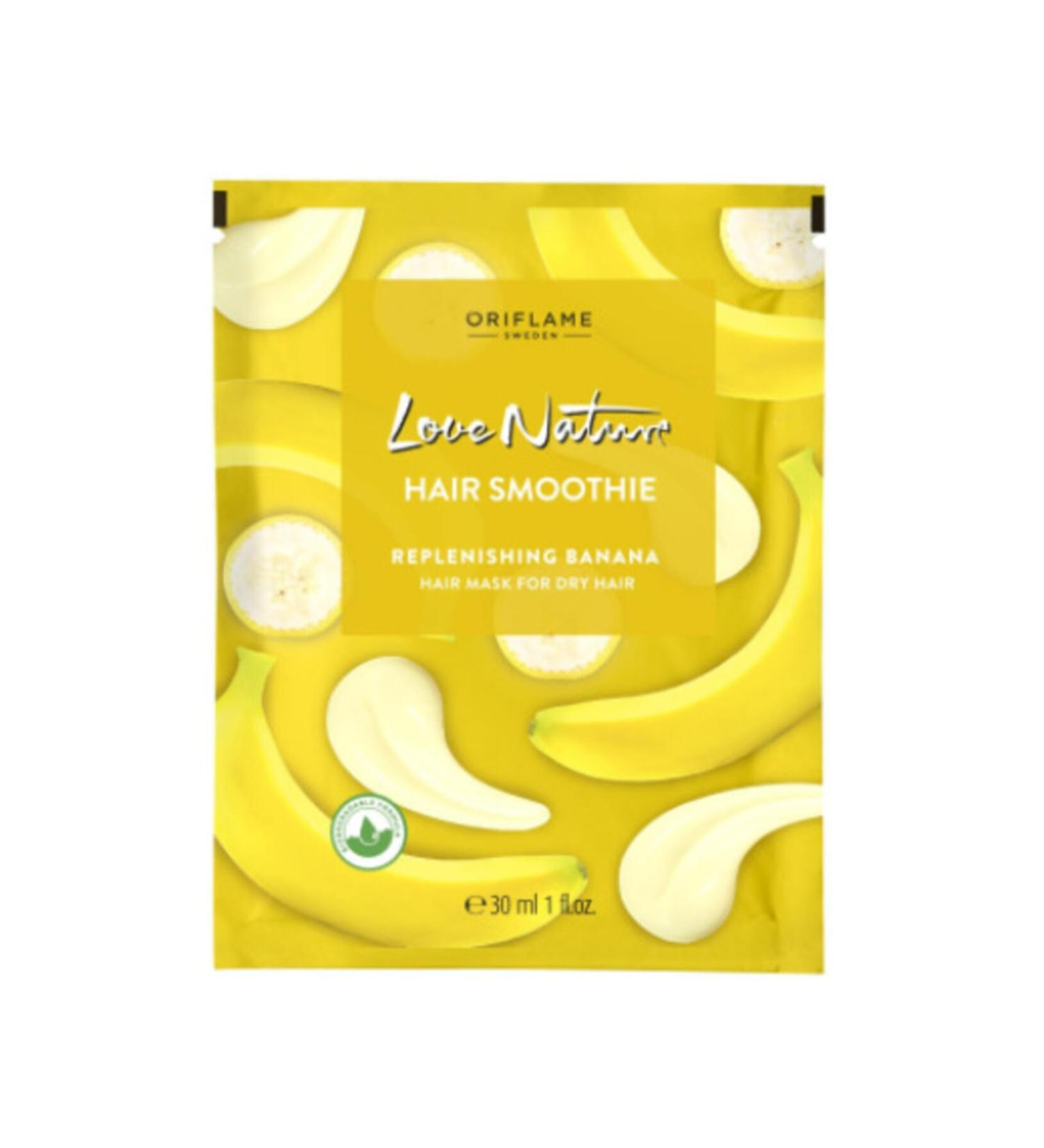 Oriflame Love Nature Smoothie Banana Extract Regenerating Hair Mask for Dry Hair 30 ml
