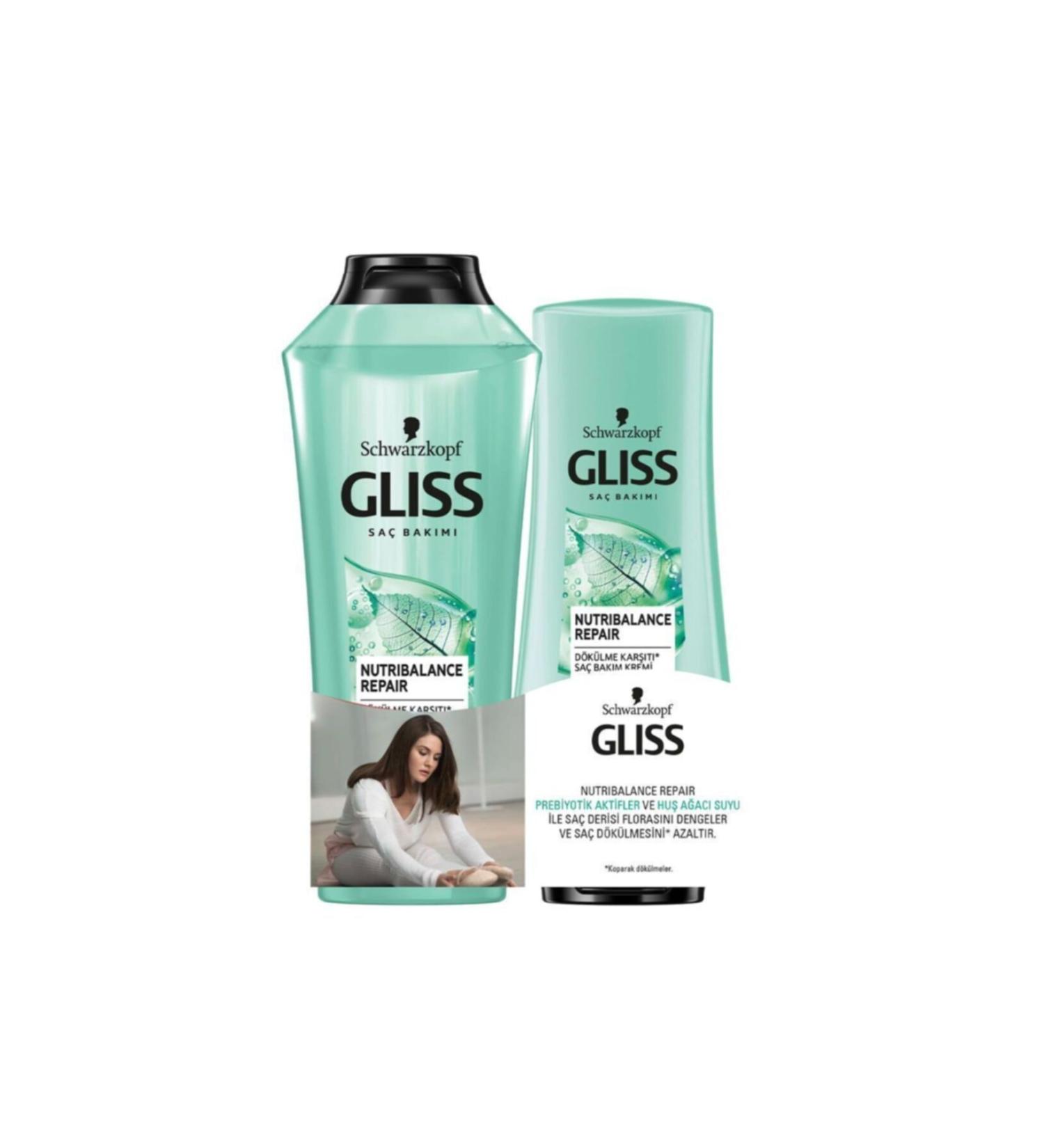 Gliss Nutribalance Shampoo 360 Ml + Nutribalance Conditioner 360 Ml
