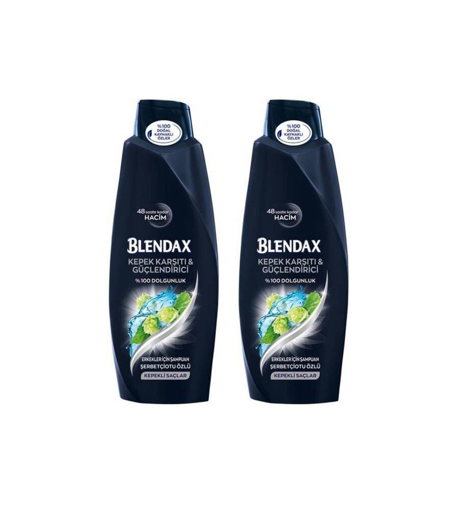 Blendax Men Anti-Dandruff Natural Clay Essence Shampoo 500 Ml 8690572805695 (2 Pieces)