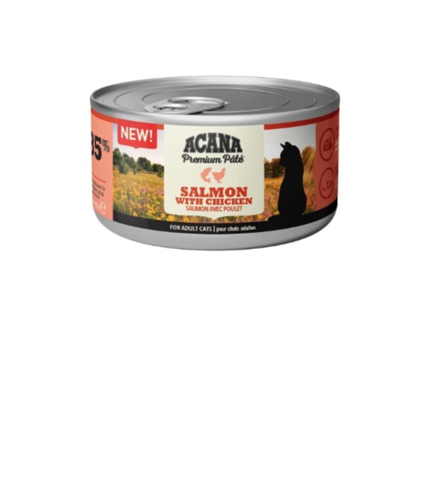 adanlar Acana Adult Cat Paste Canned with Salmon and Chicken 85 Gr X 24 Pieces