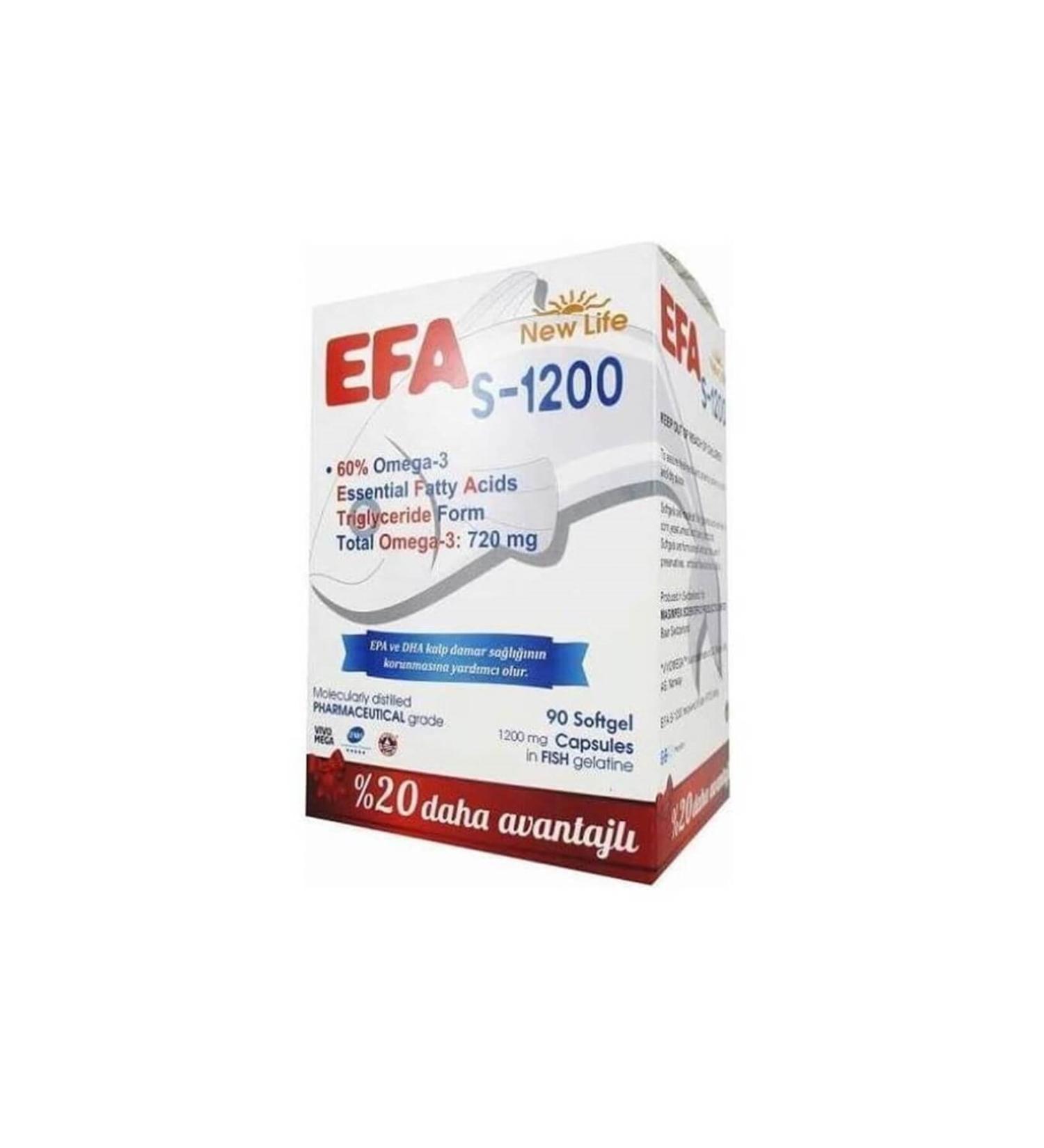 New Life Efa S-1200 Mg 90 Capsules