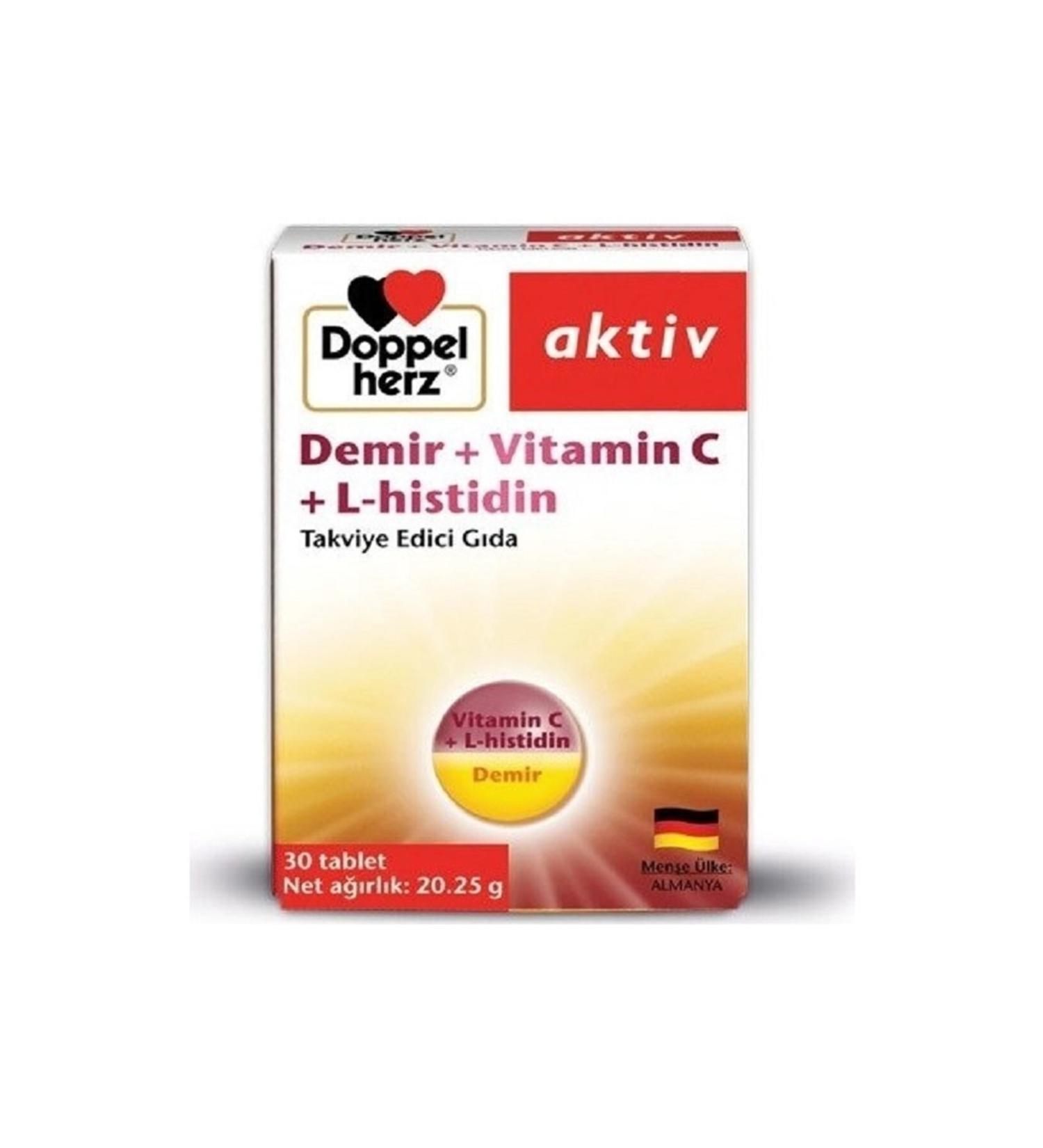 Doppelherz Iron Vitamin C L-histidine 30 Tablets