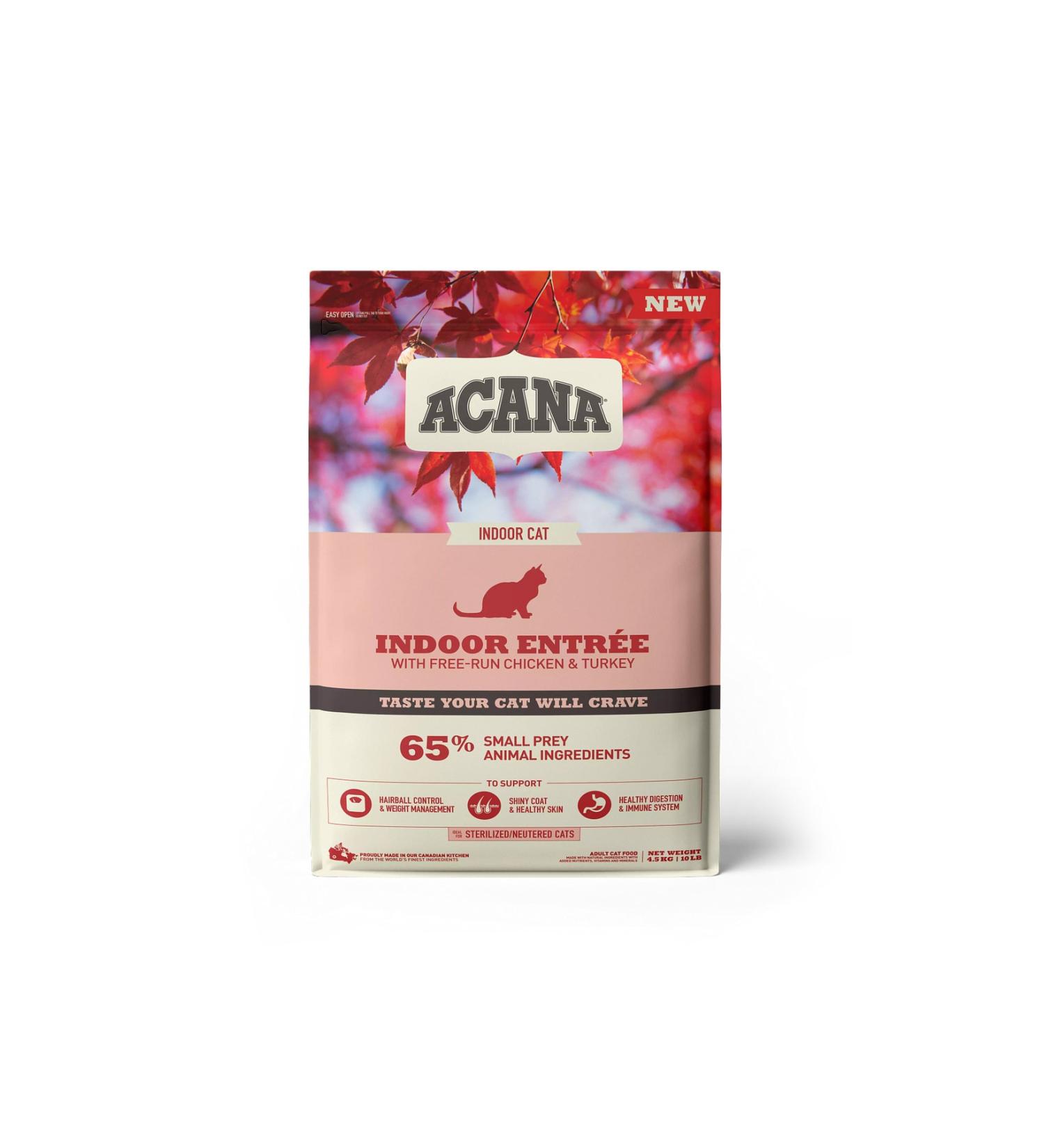 zkaya petshop Acana Indoor Entree Sterilized Adult Cat Food 4.5kg