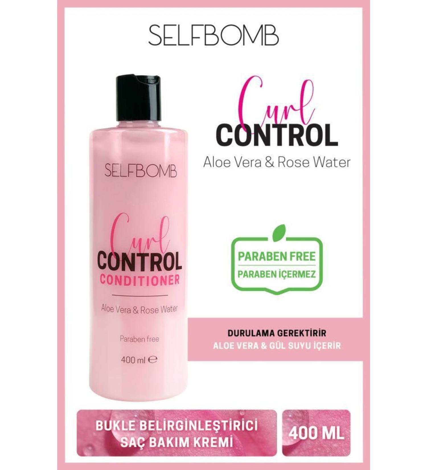 SelfBomb Aloe Vera Rose Water Curl Defining Volumizing Hair Care Cream 400ml - Buy Online on GoSupps.com