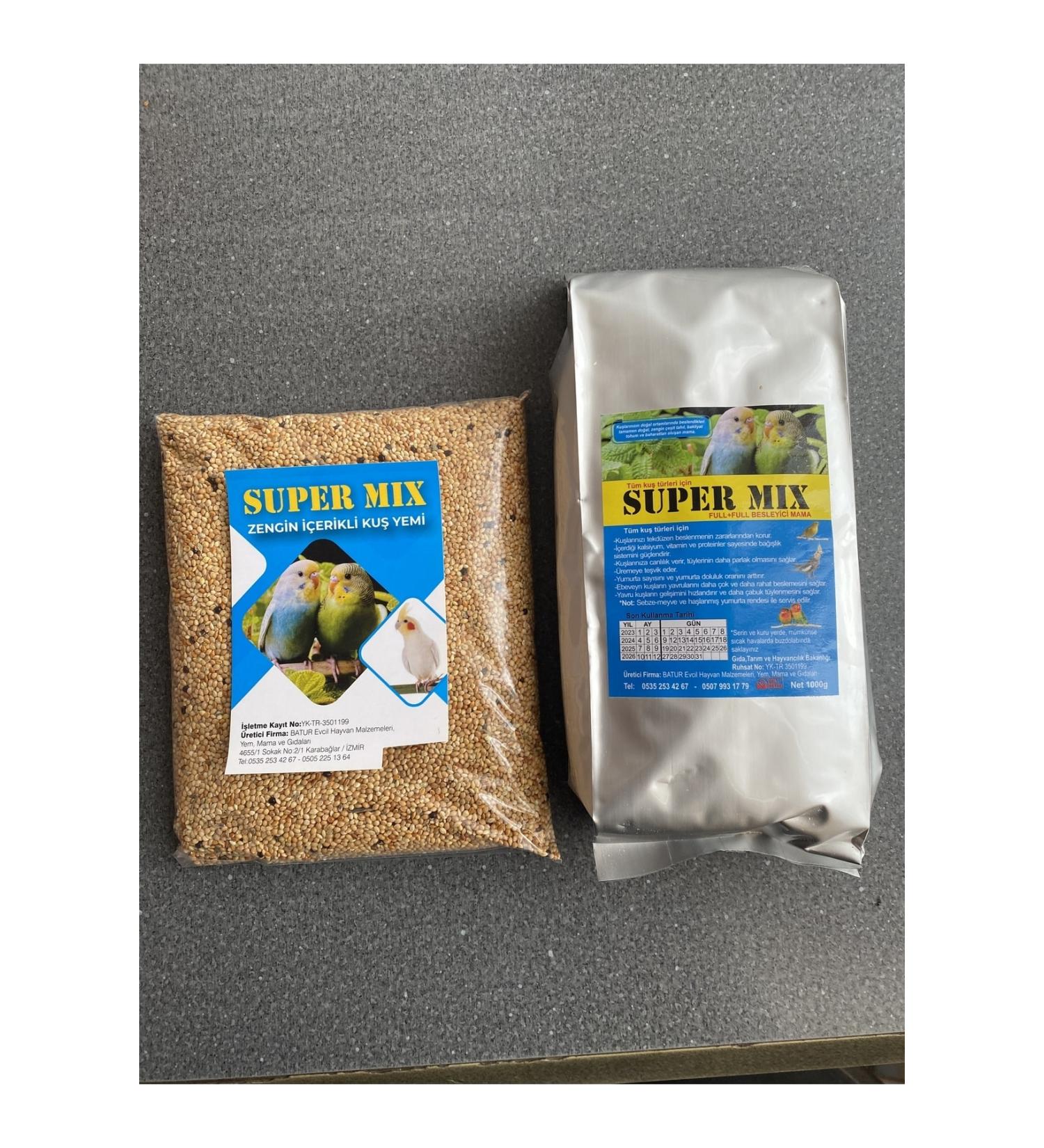 SUPER MIX Super Mix Food and Budgie Food 500 Gram Duo