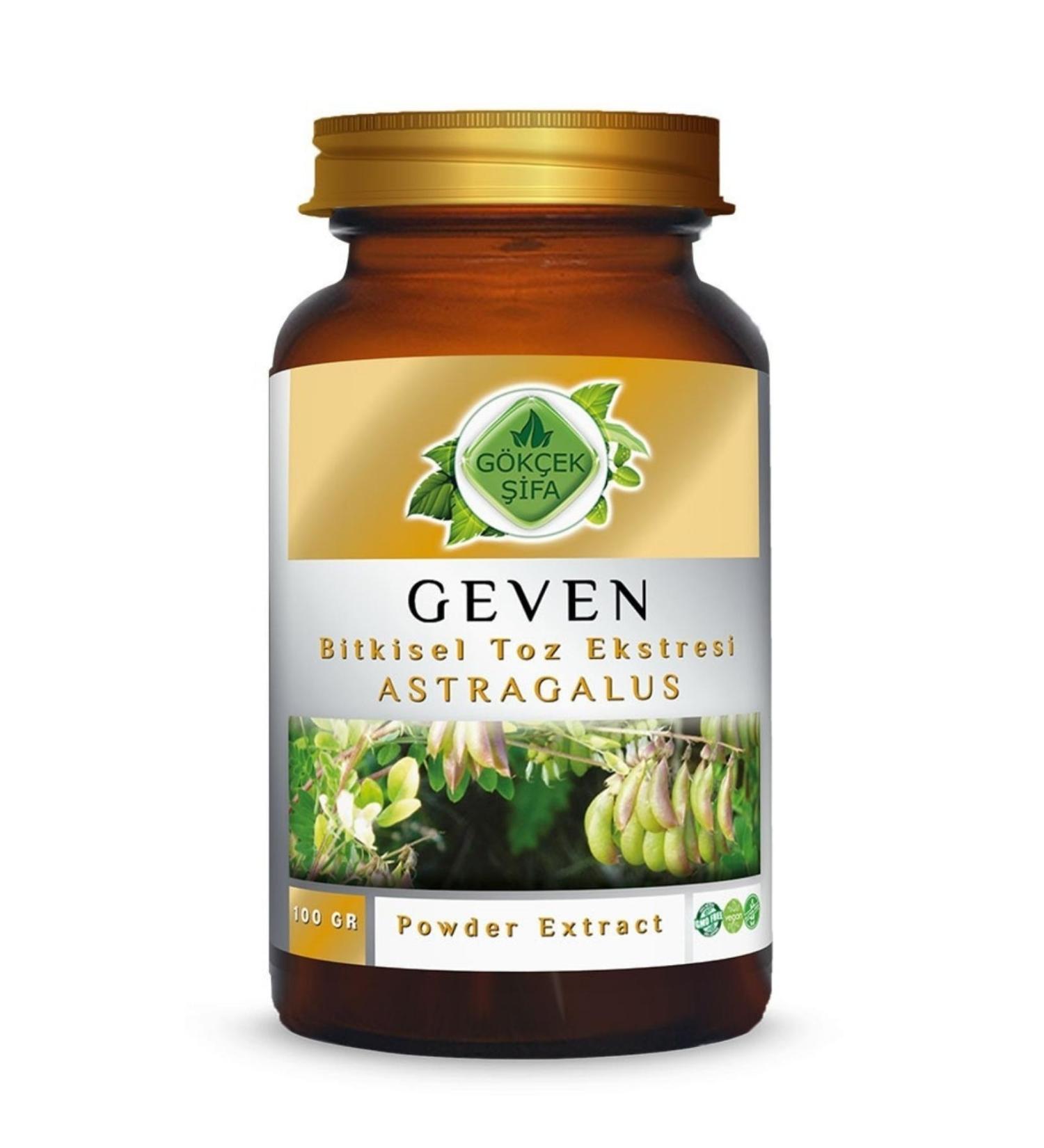 Gokcek Healing Astragalus Powder Extract 100 Gr. Glass Jar