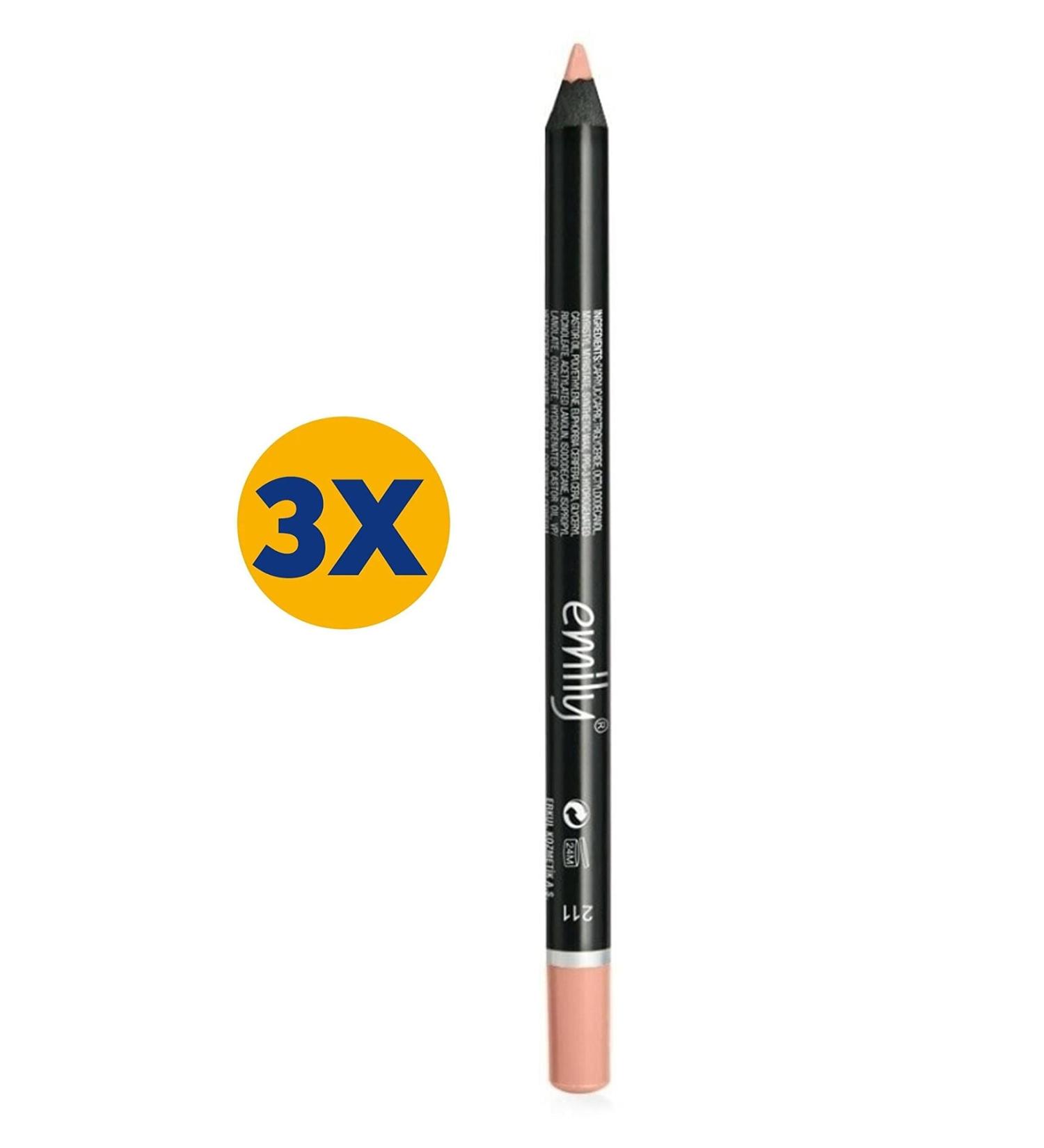 Golden Rose Emily Lip Pencil No: 211 3 Pieces