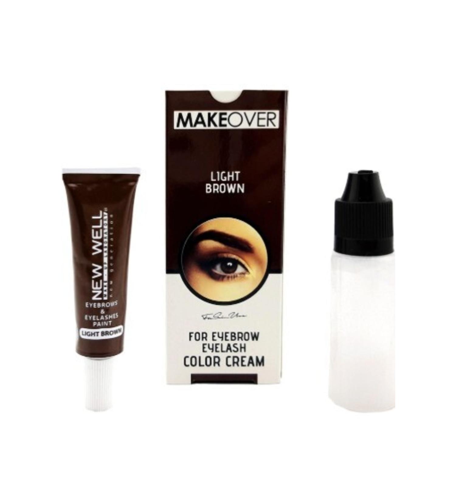 New Well Makeover Light Brown Eyebrow Eyelash Dye Light Brown 15 ml