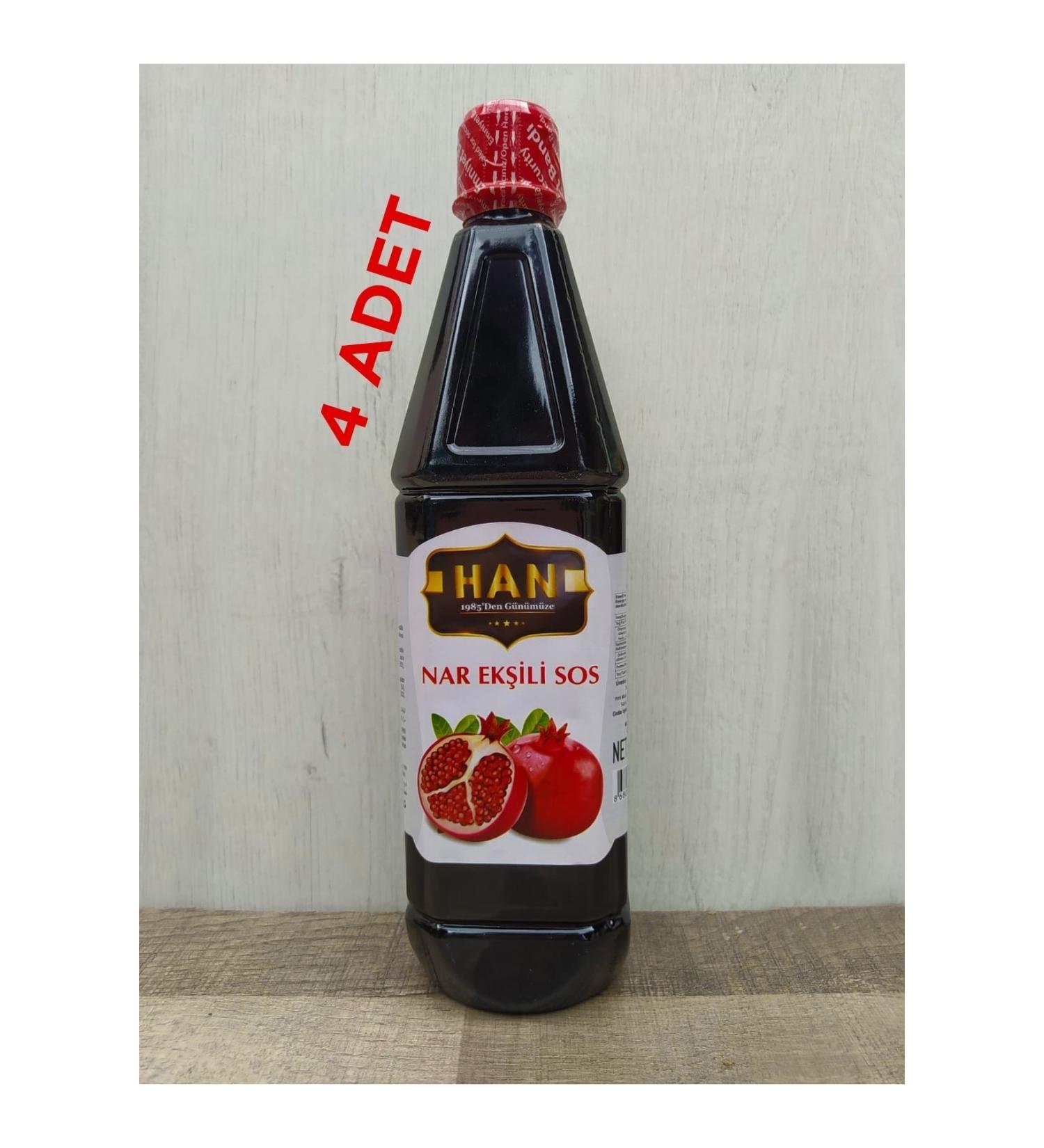 HAN Pomegranate Syrup Sauce 1000 Gr. (1 Liter - 4 Pieces)