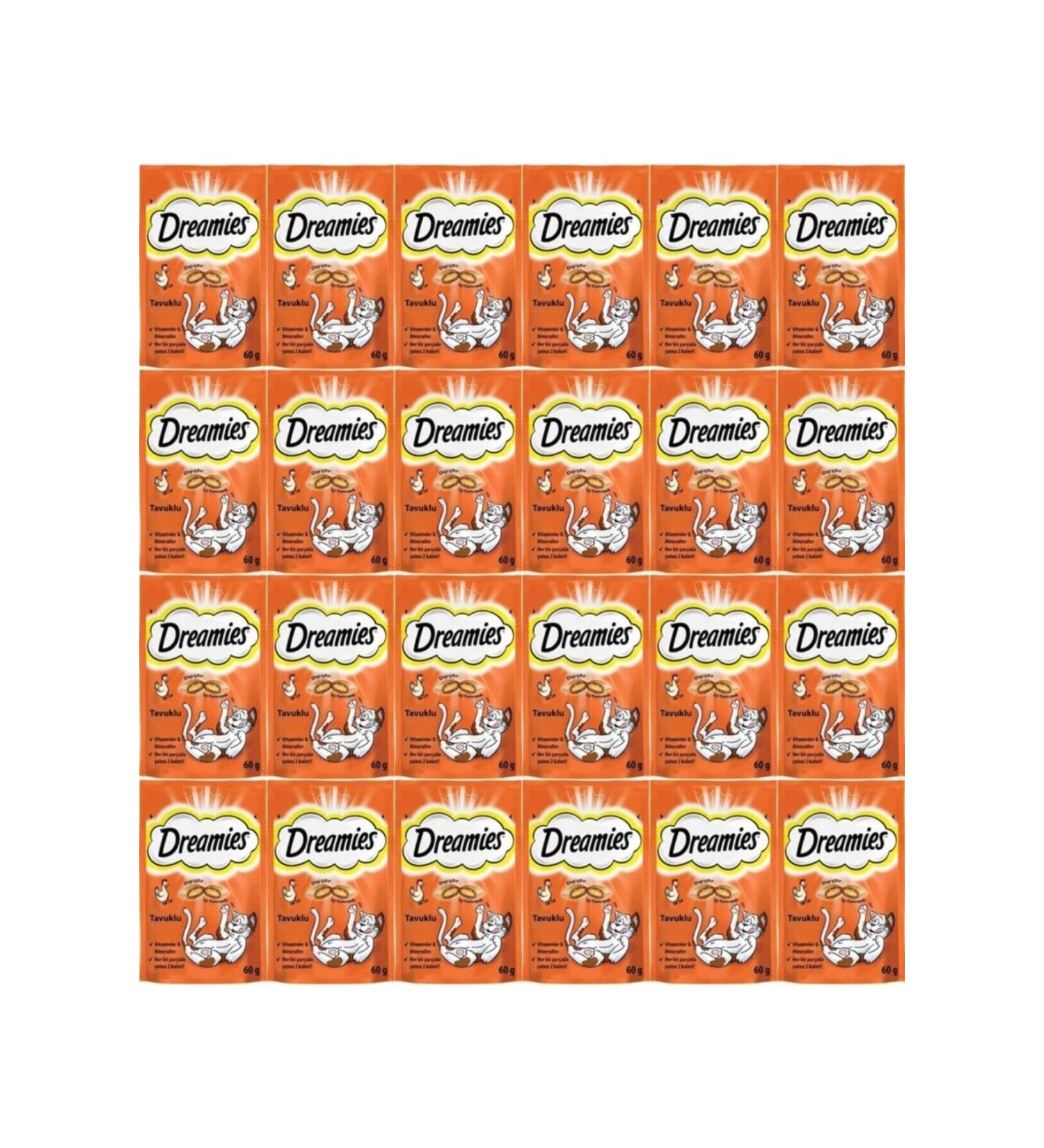 Dreamies Chicken Cat Reward Food 60 Gr 24 Pieces